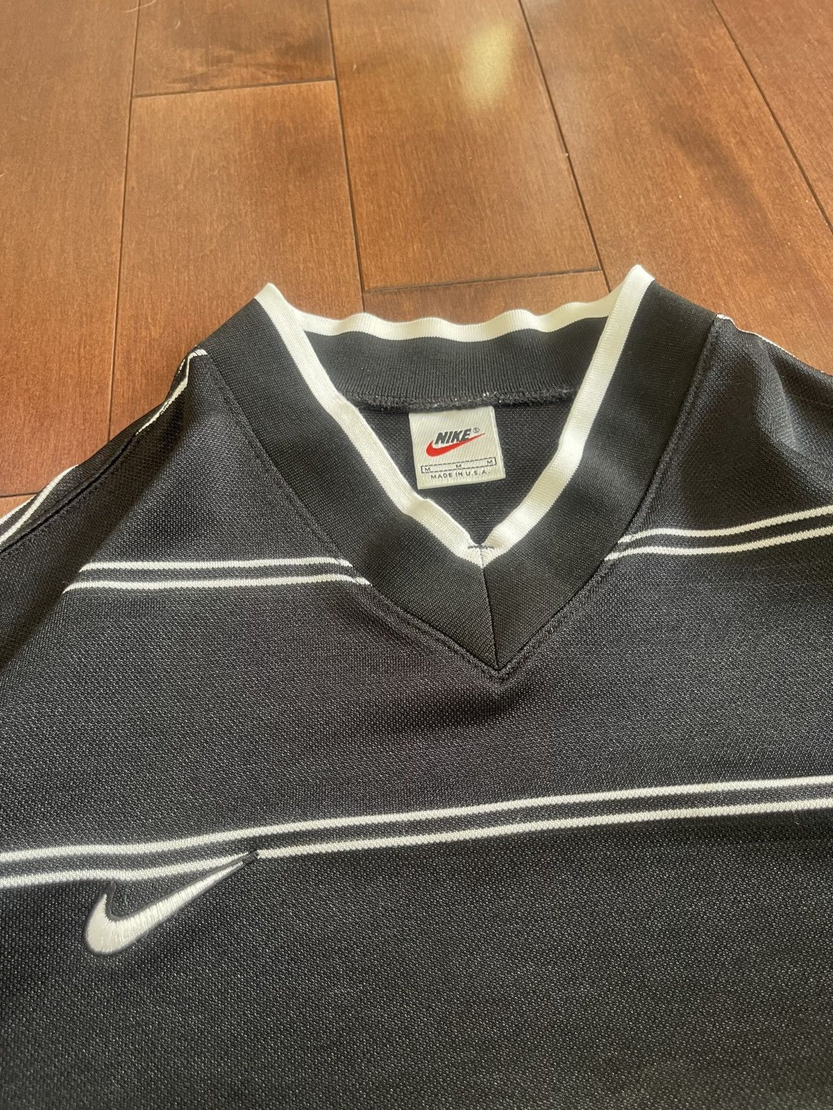 Nike Vintage 90’s Nike Striped Soccer Jersey Size US M / EU 48-50 / 2 - 2 Thumbnail