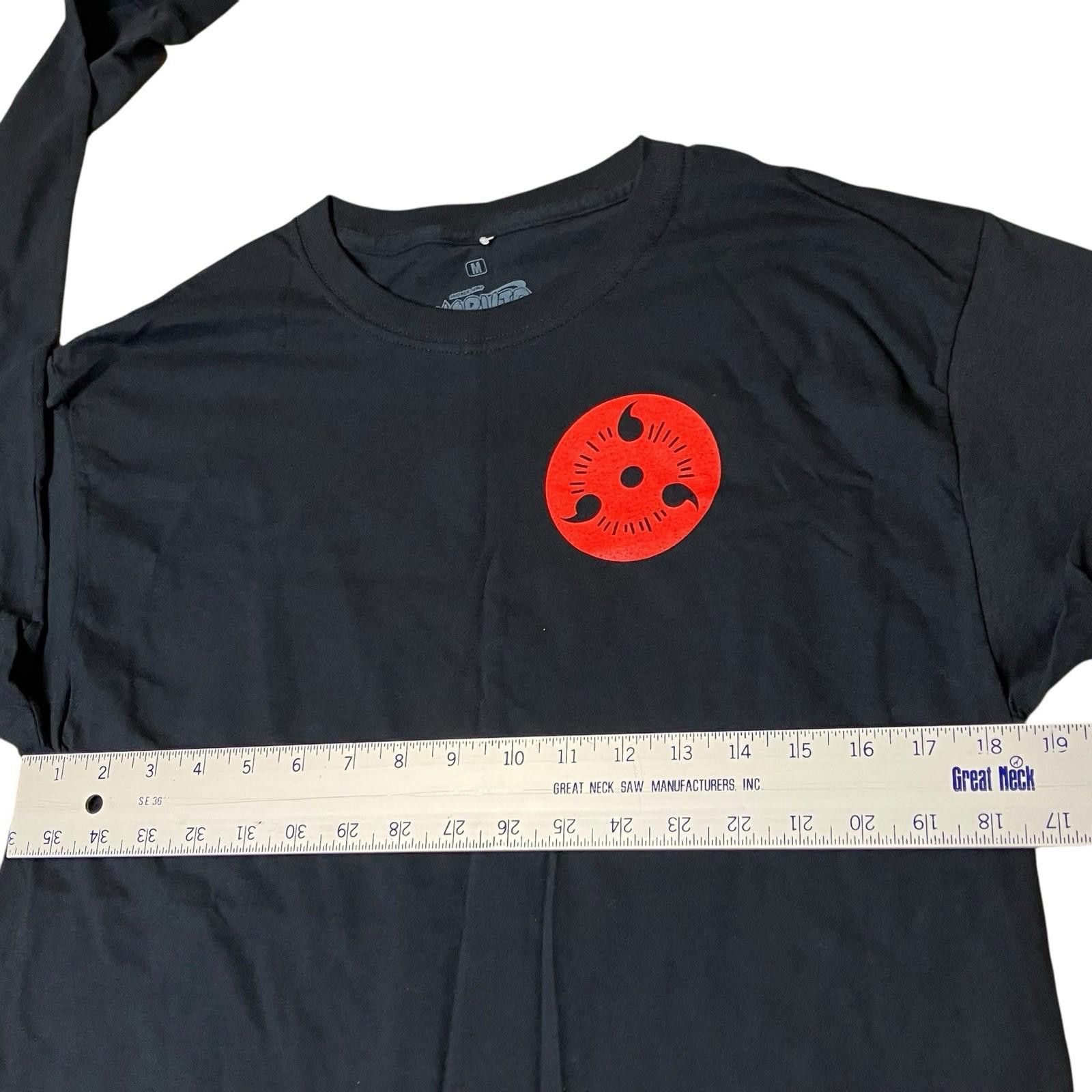 Designer Naruto Shippuden T-Shirt Mens M Black Sasuke Anime Uchiha Size US M / EU 48-50 / 2 - 8 Thumbnail