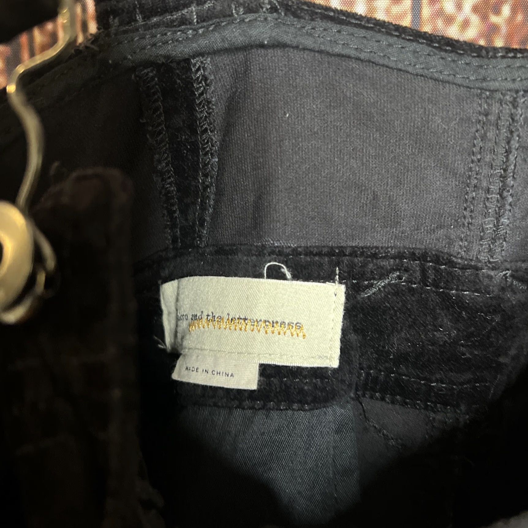 Anthropologie VINTAGE Anthropologie Pilcro and the Letterpress Black Velvet Flared Overalls Womens Size 27 Size 27" / US 4 / IT 40 - 3 Thumbnail