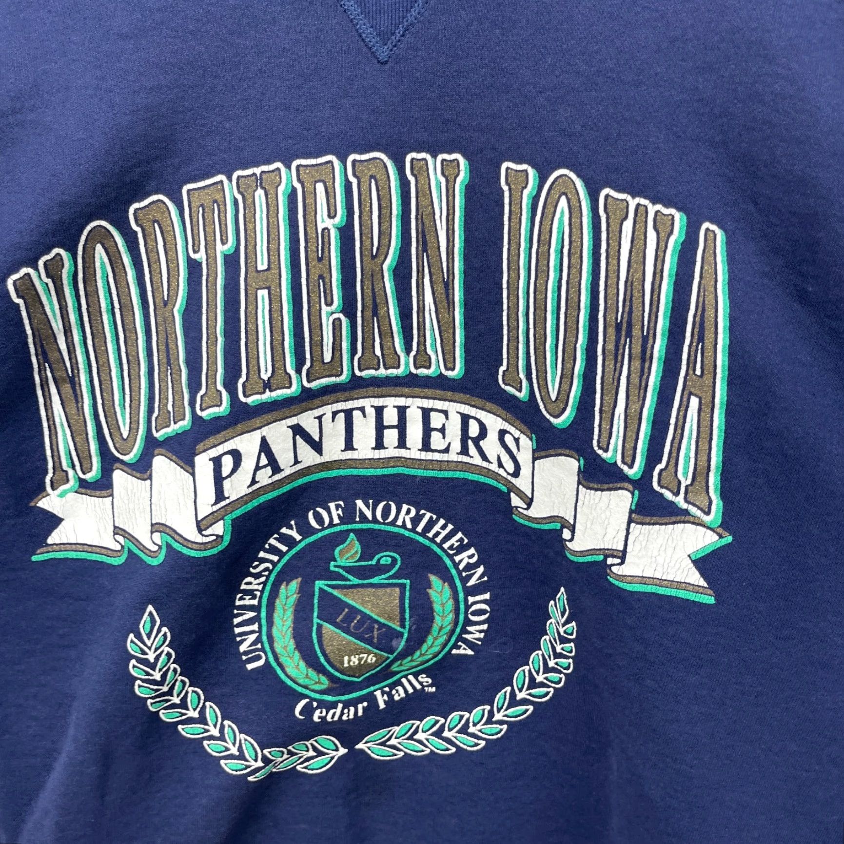 Russell Athletic VINTAGE Russell Athletic Sweatshirt Shirt 90s Men XL Blue Panthers University Cotton Crew Neck Pullover Long Sleeve Winter Fall Spring 90s Mens Size US XL / EU 56 / 4 - 2 Thumbnail
