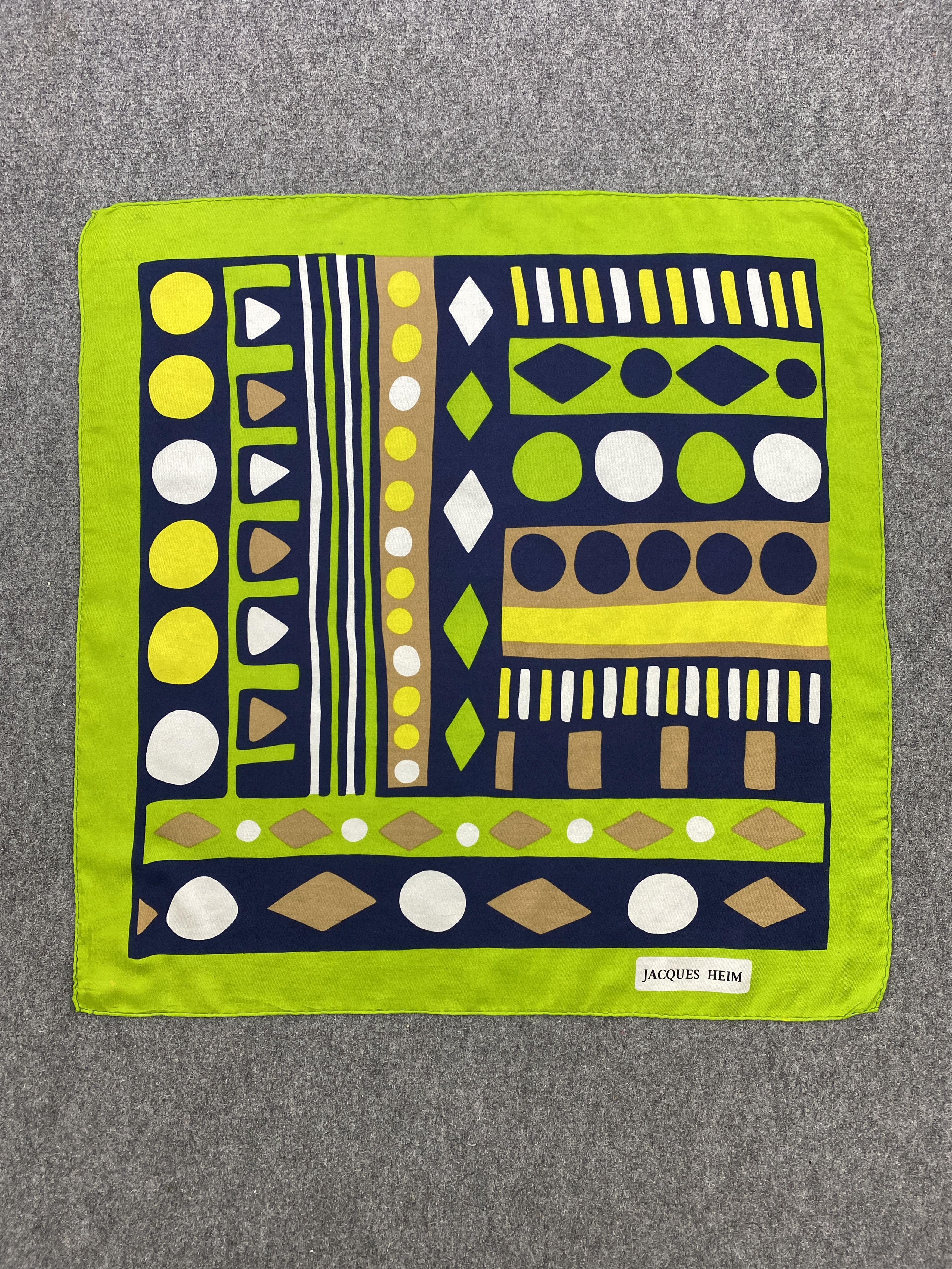 Vintage Vintage Jacques Heim Geometrical Silk Scarf SN0130 Size ONE SIZE - 5 Thumbnail