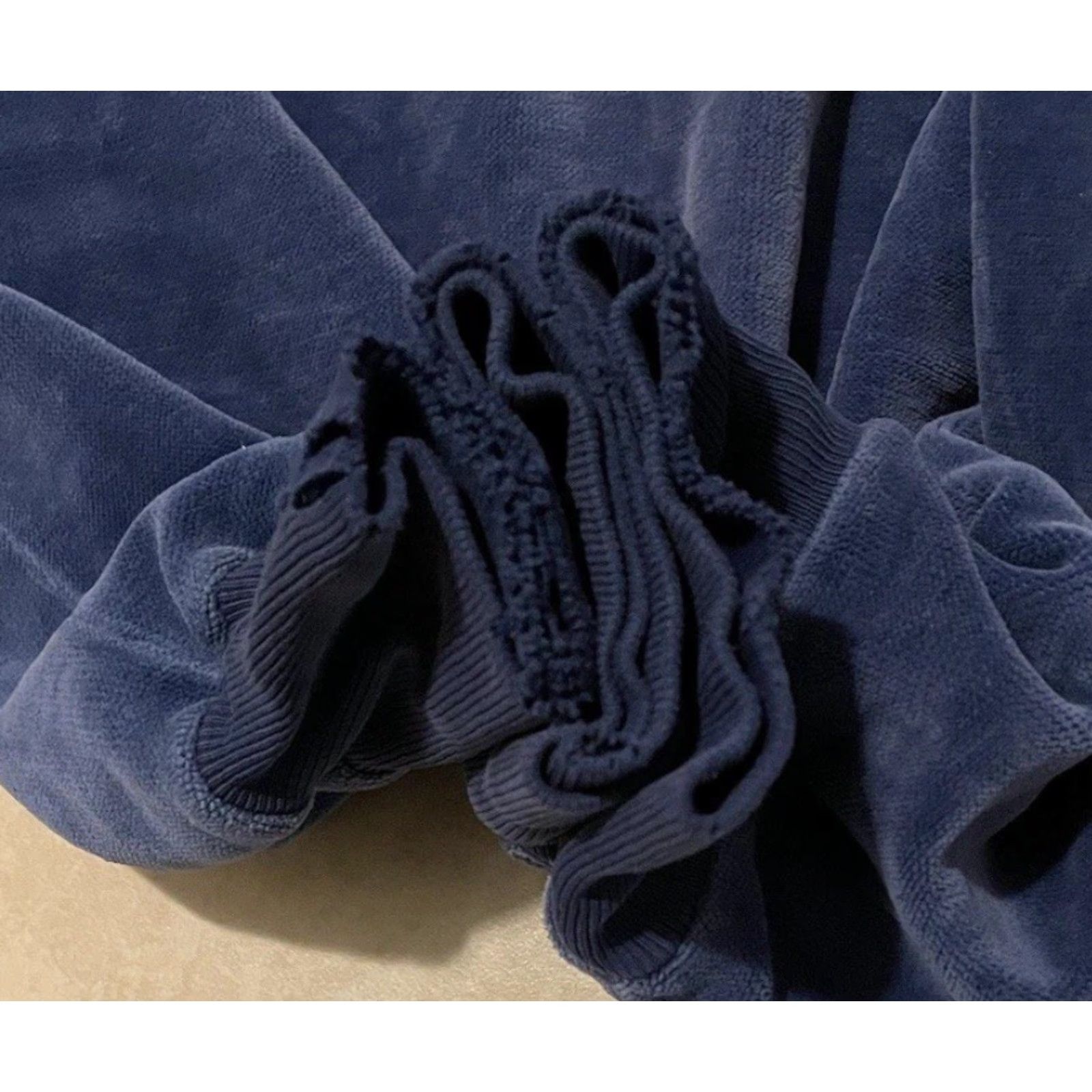 Velour VINTAGE Velour Boxy Polo Shirt Sweatshirt XS Blue Surf Skate 60s 70s Beach Grunge Vaporwave 80s 90s USA Ragged? Size US XS / EU 42 / 0 - 7 Thumbnail