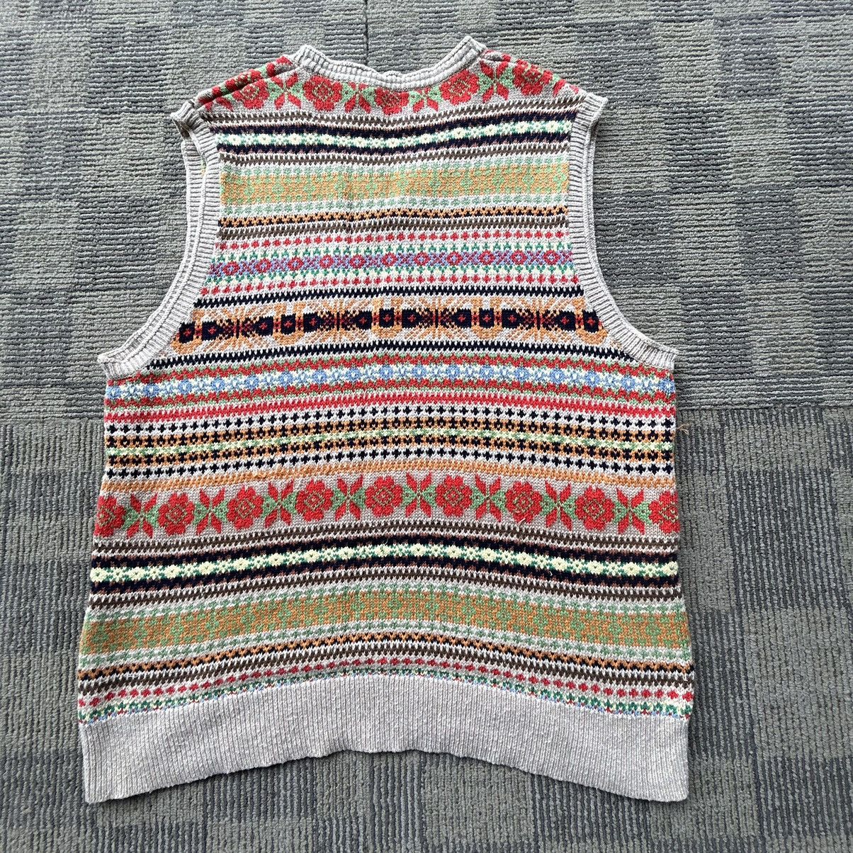 Polo Ralph Lauren Polo Ralph Lauren FAIR ISLE Cotton Cashmere Sweater Vest Size US XXL / EU 58 / 5 - 5 Thumbnail