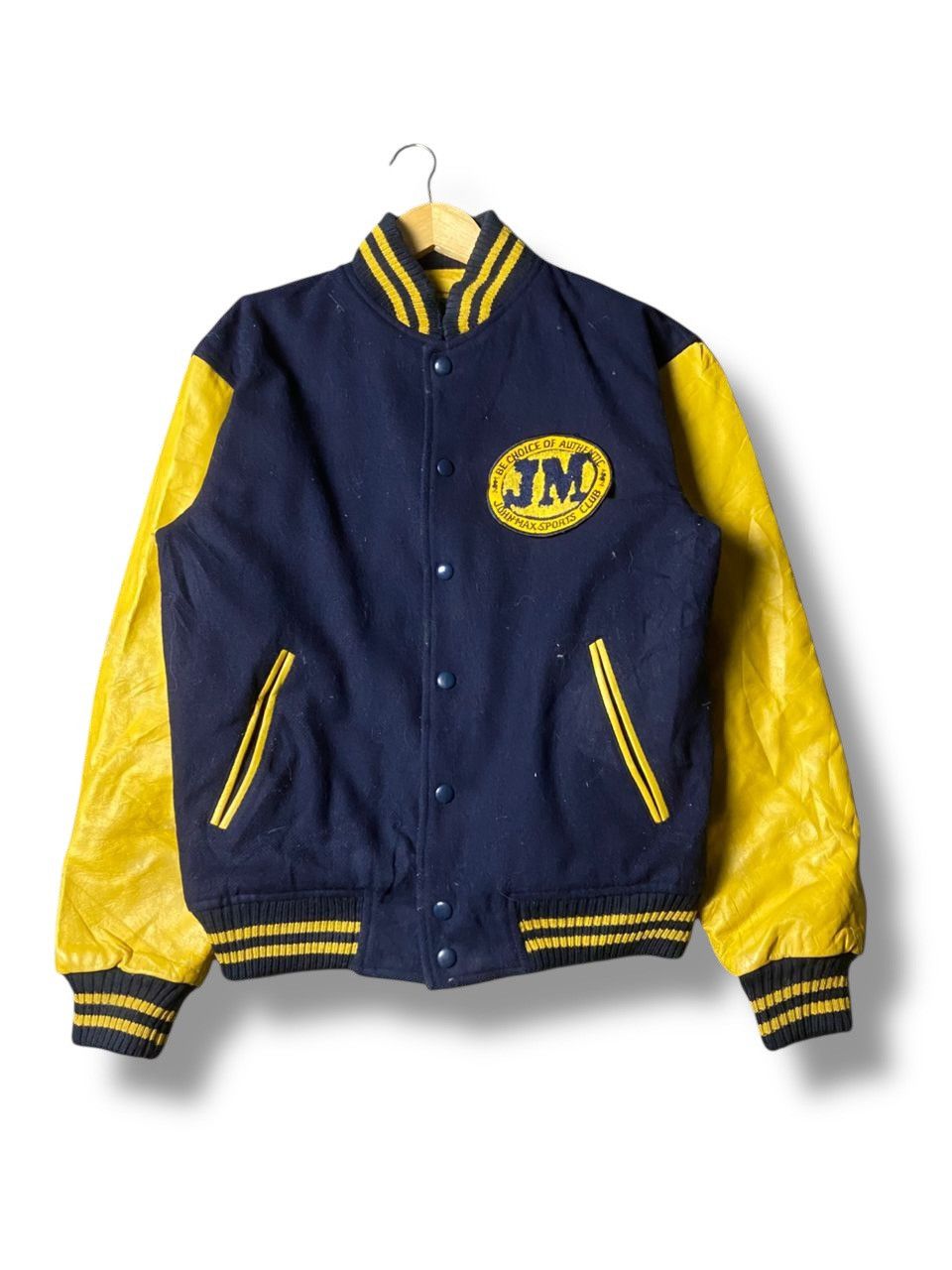 Japanese Brand John Max Wool Varsity Jacket with Leather Sleeve (159) Size US L / EU 52-54 / 3 - 1 Thumbnail