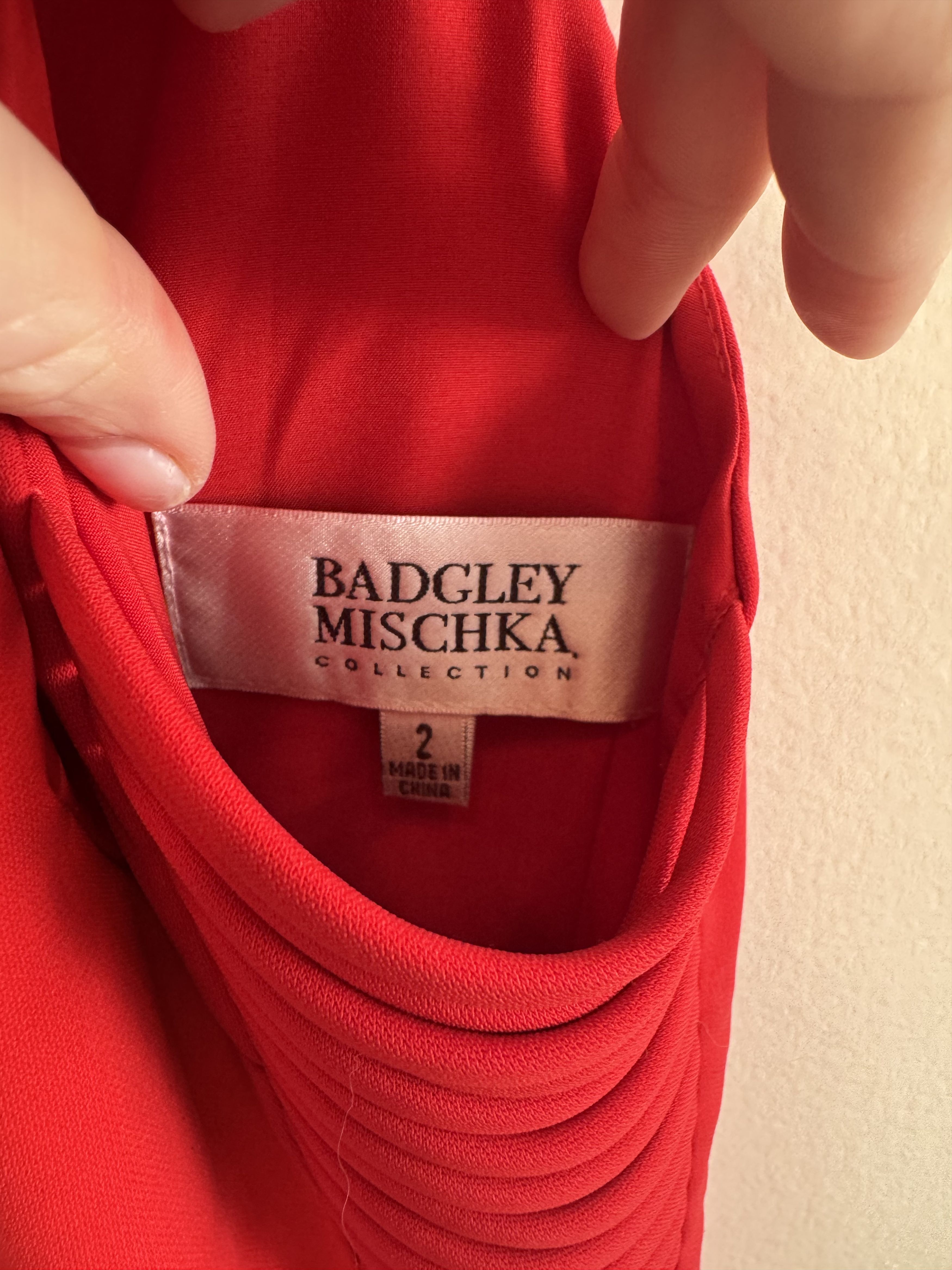 Badgley Mischka Badgley Mischka Collection red halter evening gown. Size XS / US 0-2 / IT 36-38 - 9 Thumbnail