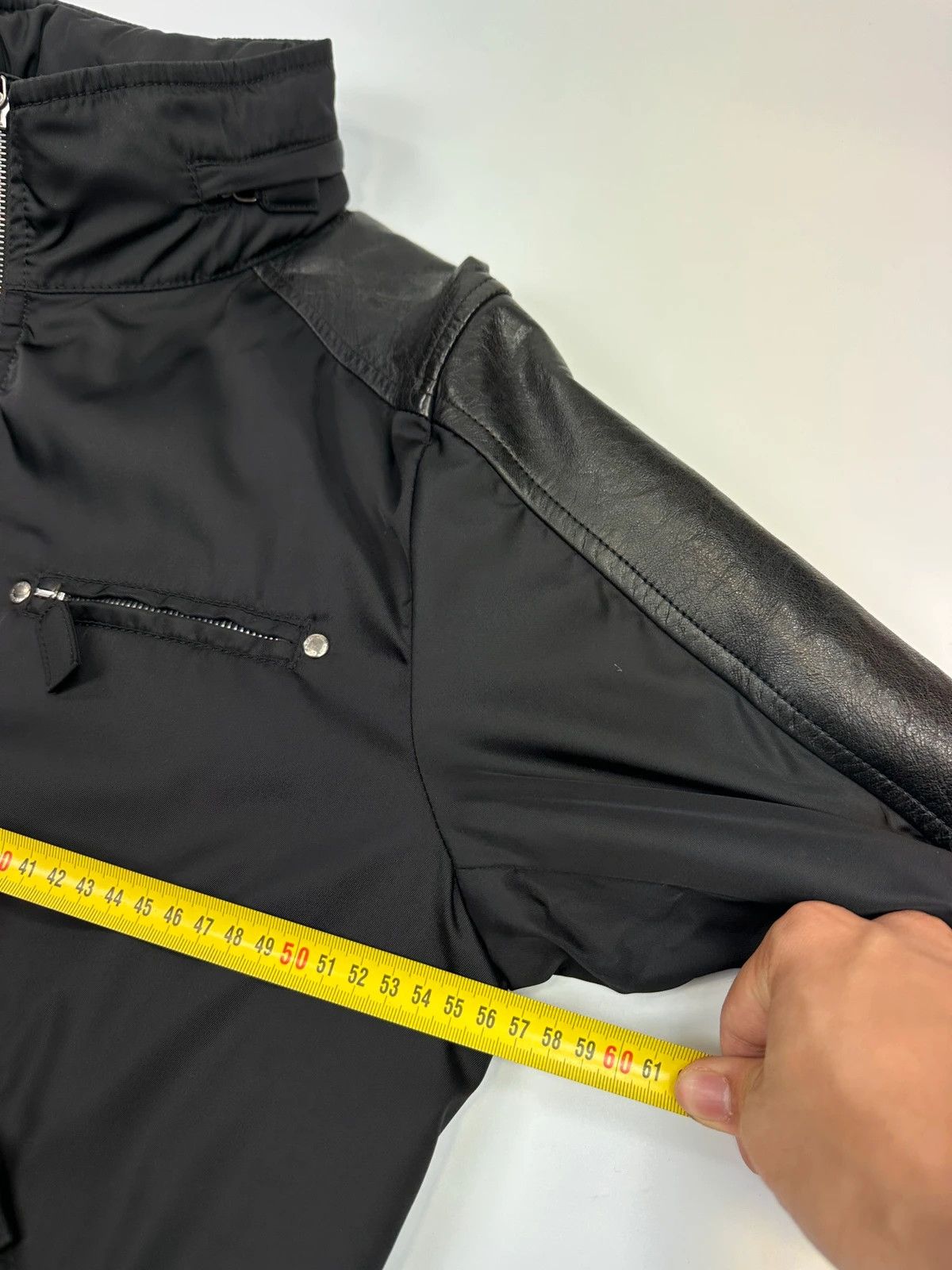 Prada Prada Milano FW09 Black Leather & Nylon Hood Bomber Jacket Size US S / EU 44-46 / 1 - 13 Thumbnail