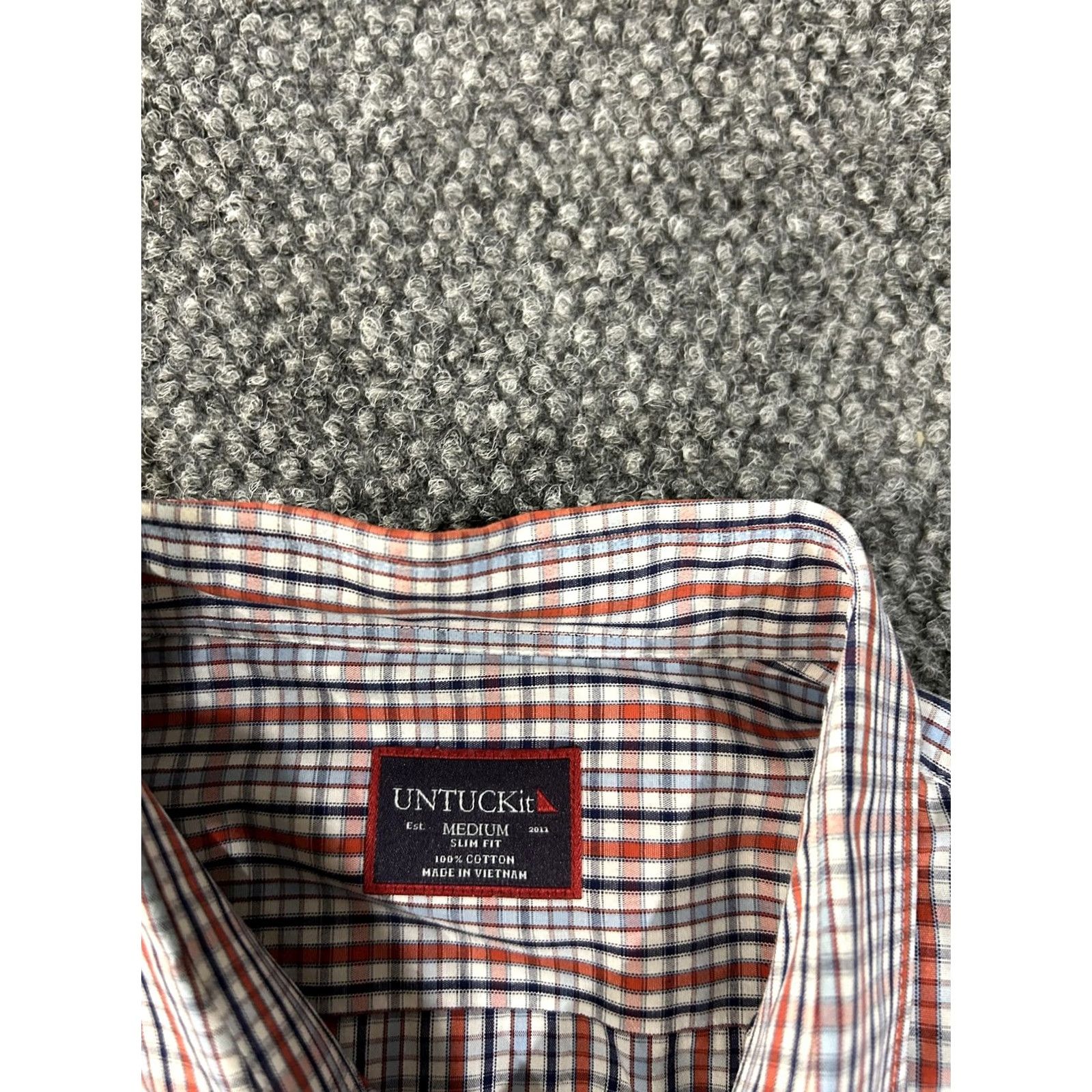 UNTUCKit UNTUCKit Shirt Mens Medium Multicolor Check Slim Fit Long Sleeve Button Front Size US M / EU 48-50 / 2 - 7 Thumbnail