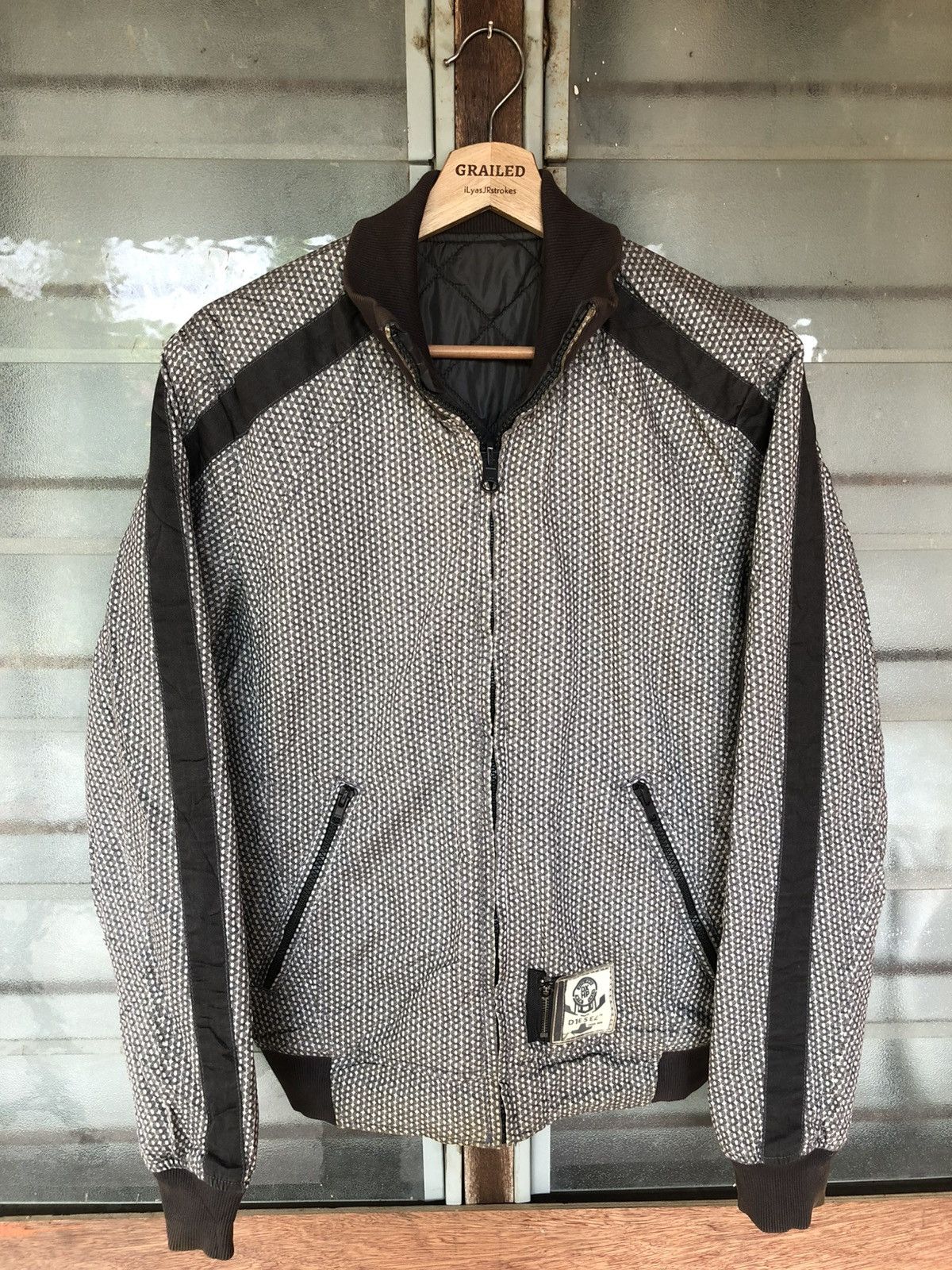 Diesel Vintage Diesel Houndstooth Embroidered Denim Jacket Size US S / EU 44-46 / 1 - 4 Thumbnail
