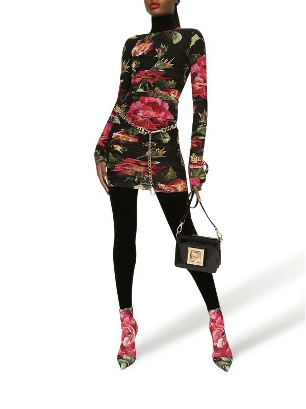 Dolce & Gabbana o1y0825 Mini Dress in Multicolor Size L / US 10 / IT 46 - 4 Thumbnail