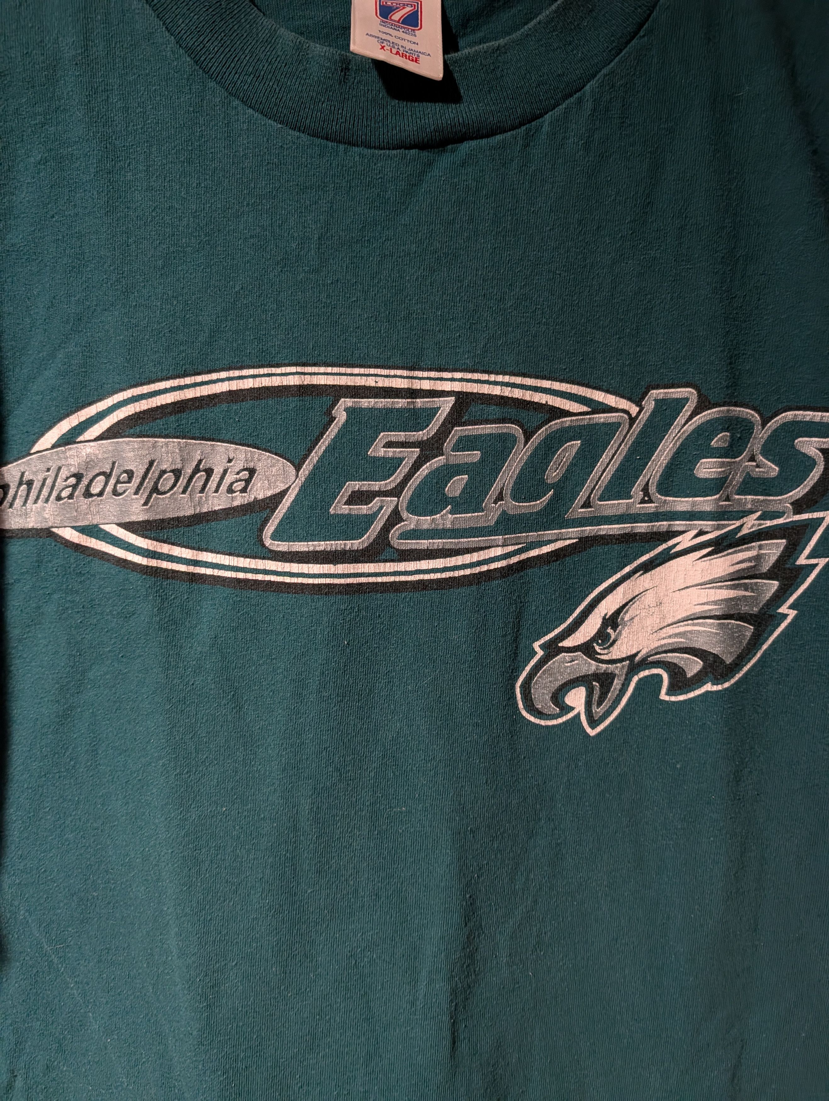 NFL Philadelphia Eagles T-Shirt Spellout Script Logo Vintage Size US XL / EU 56 / 4 - 2 Thumbnail