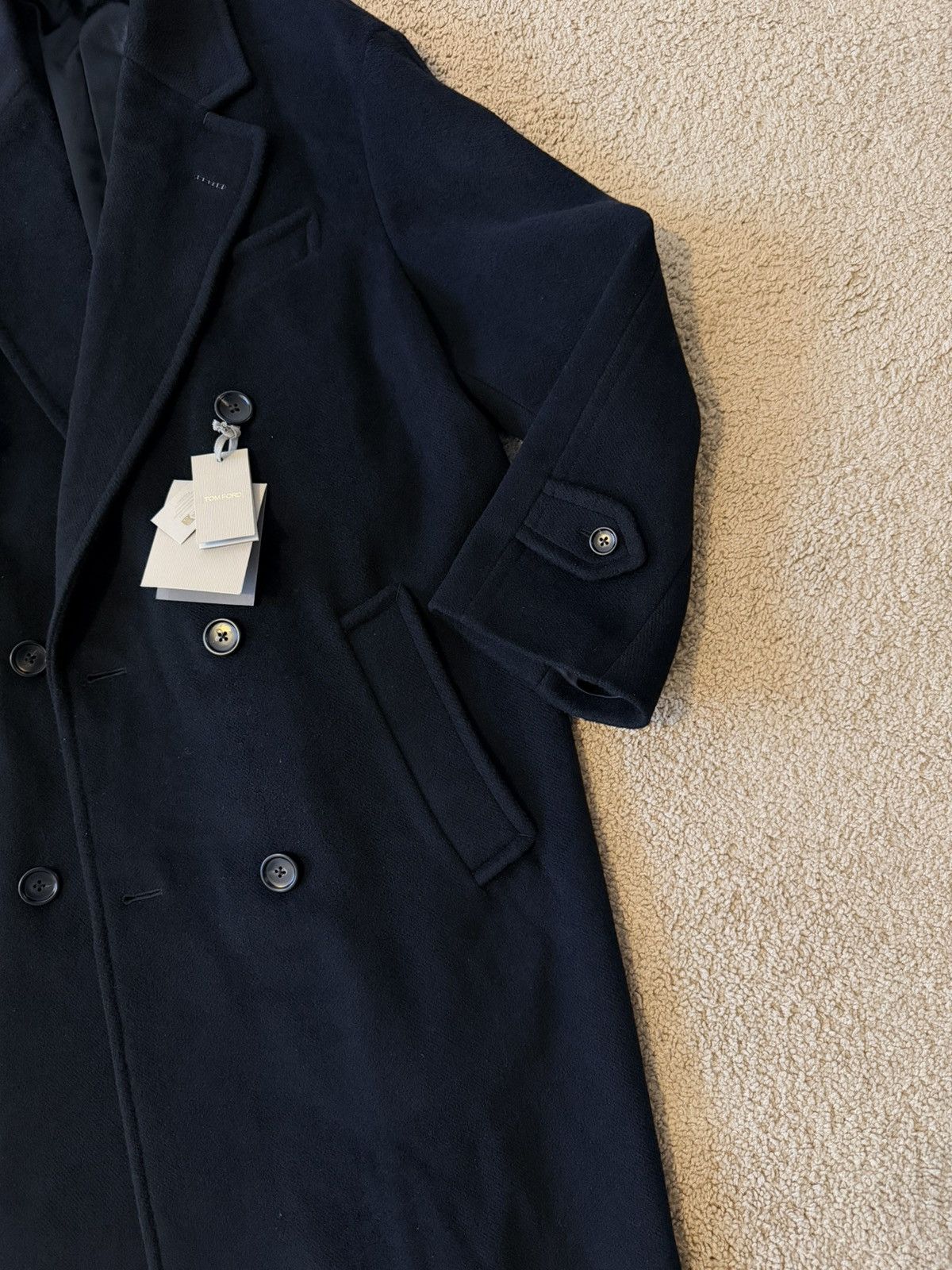 Tom Ford [NWT] TOM FORD Double-Breasted Virgin Wool Felt Coat Size US L / EU 52-54 / 3 - 7 Thumbnail