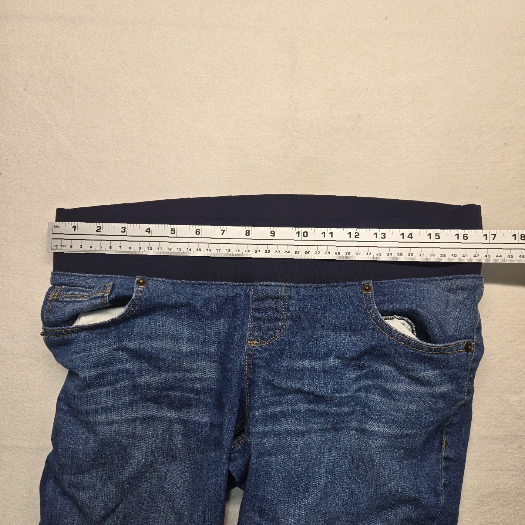Greats Great Expectations Maternity Denim Shorts Women Adult M Color Blue Size M Casual Cuffed 8-10 Cotton Blend Spandex Jeans Shorts Size 32" / US 10 / IT 46 - 3 Thumbnail