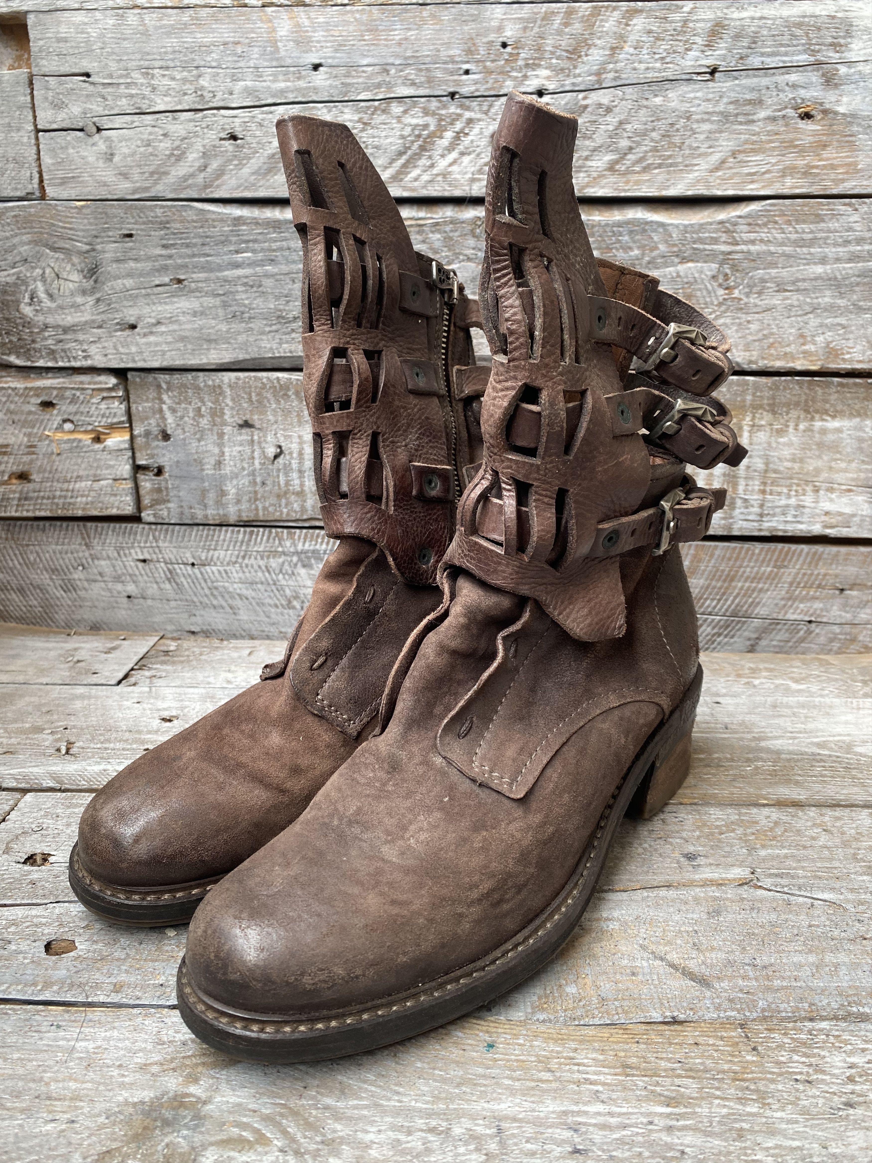 A.S.98 As 98 brown leather combat boots sz 39 Size US 8.5 / IT 38.5 - 1 Thumbnail