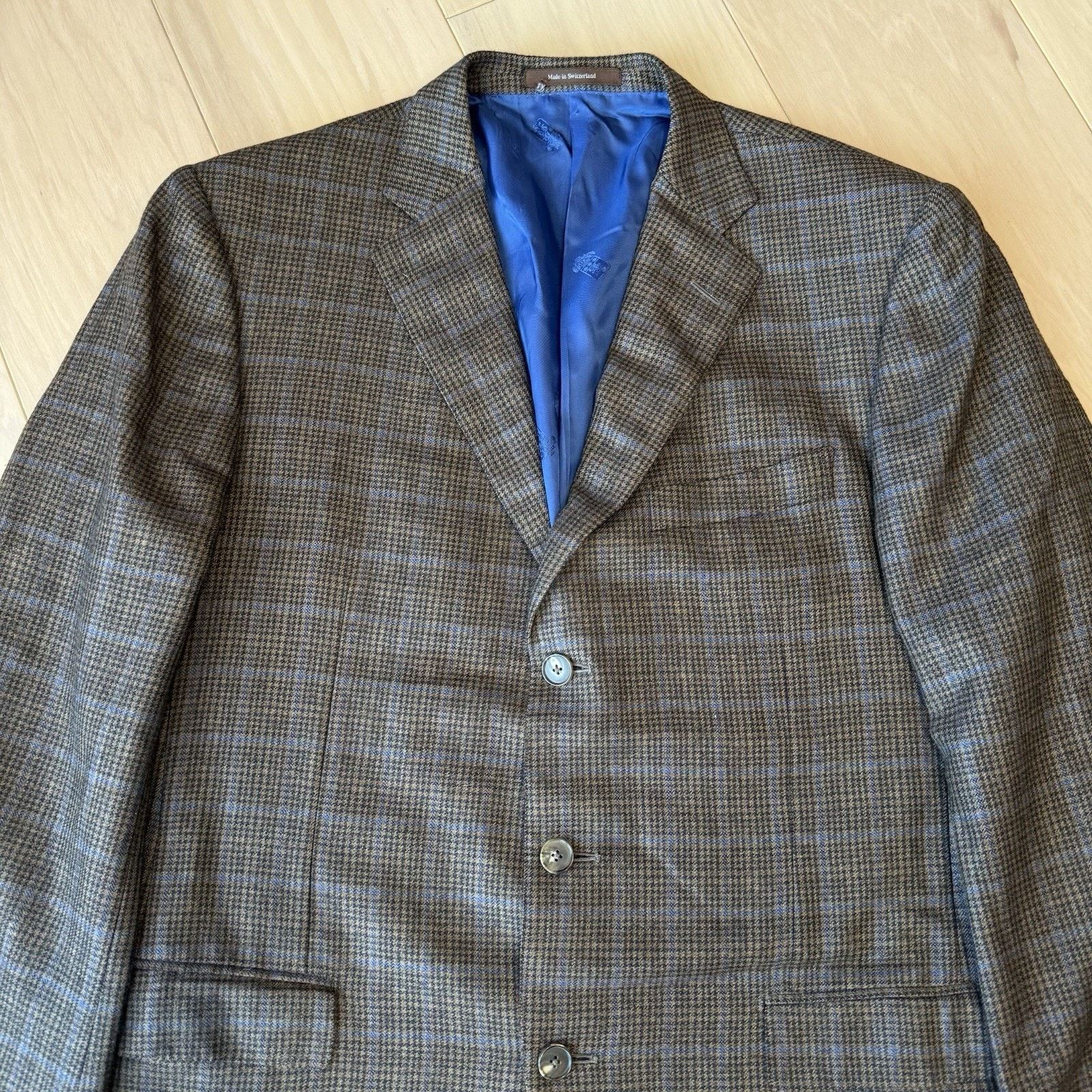 Ermenegildo Zegna Ermenegildo Zegna Blazer Large Brown Multicolor Plaid Pure Size 46R - 5 Thumbnail
