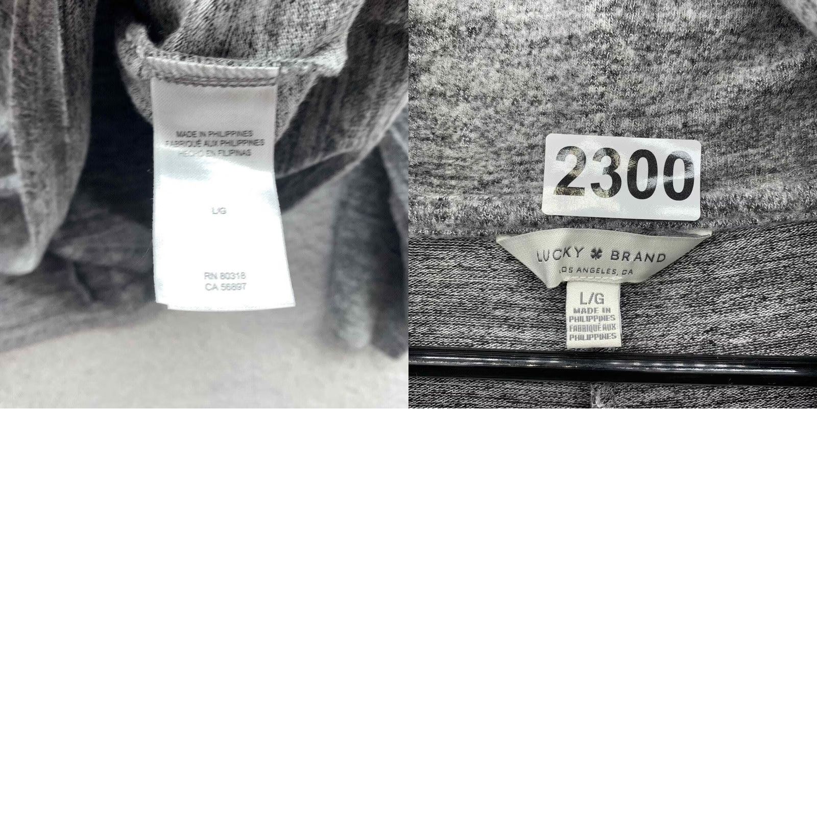 Lucky Brand Lucky Brand Sweater Womens Large Heather Gray Relaxed Mock Neck Soft Thin Preppy Size L / US 10 / IT 46 - 10 Thumbnail