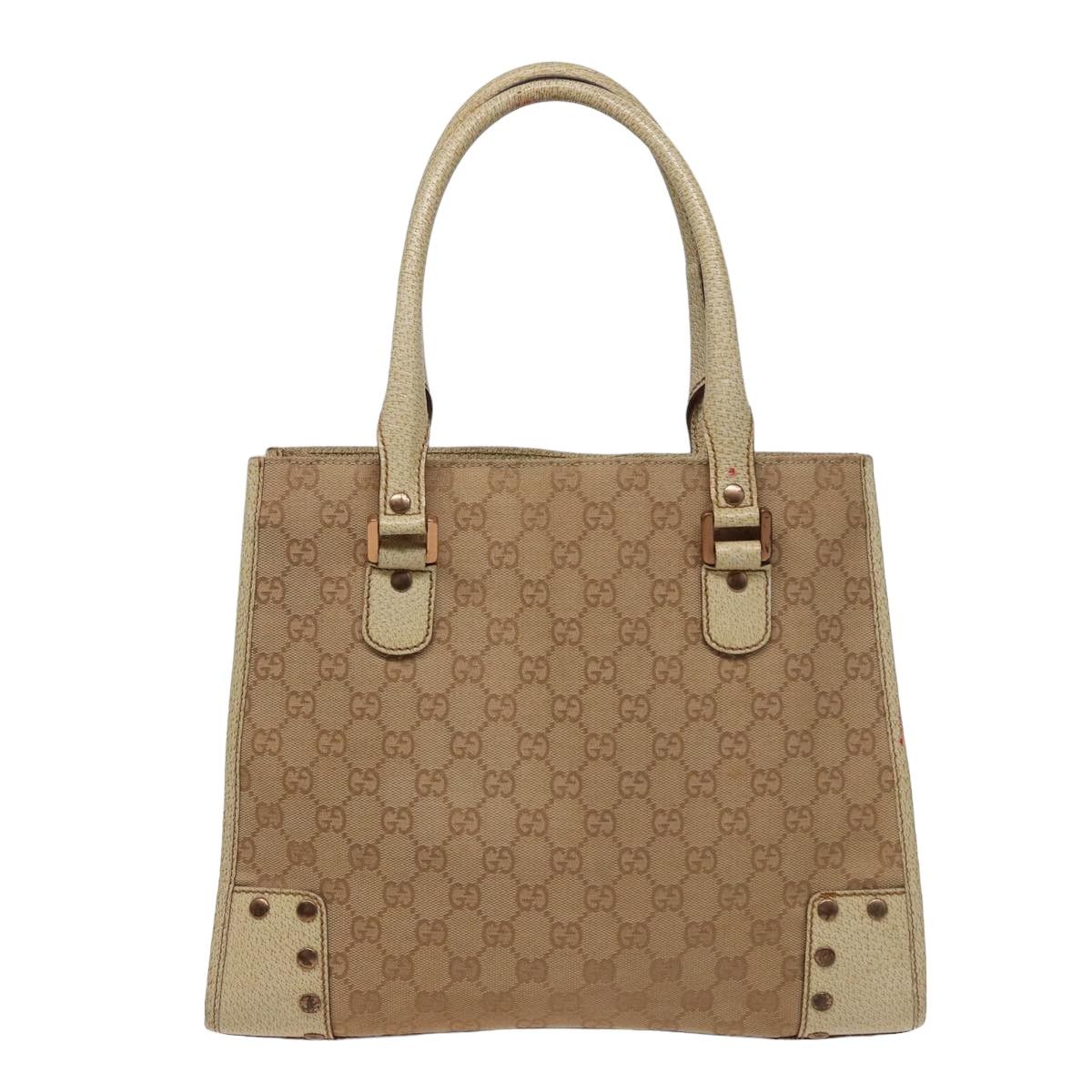 Gucci Gg Canvas Beige Canvas Handbag (Pre-Owned) Size ONE SIZE - 1 Thumbnail