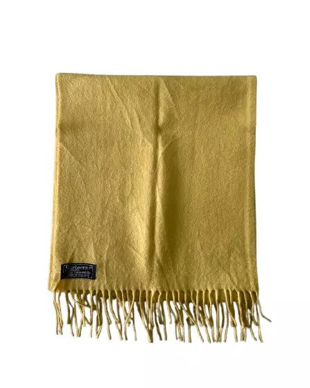 Burberry Burberrys Vintage Scarf Tan 100% Cashmere Unisex Scarf Size ONE SIZE - 3 Thumbnail