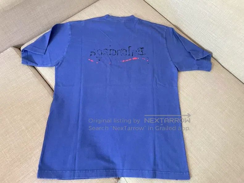 Balenciaga Balenciaga Navy Blue Coke T-Shirt Size US XS / EU 42 / 0 - 2 Thumbnail