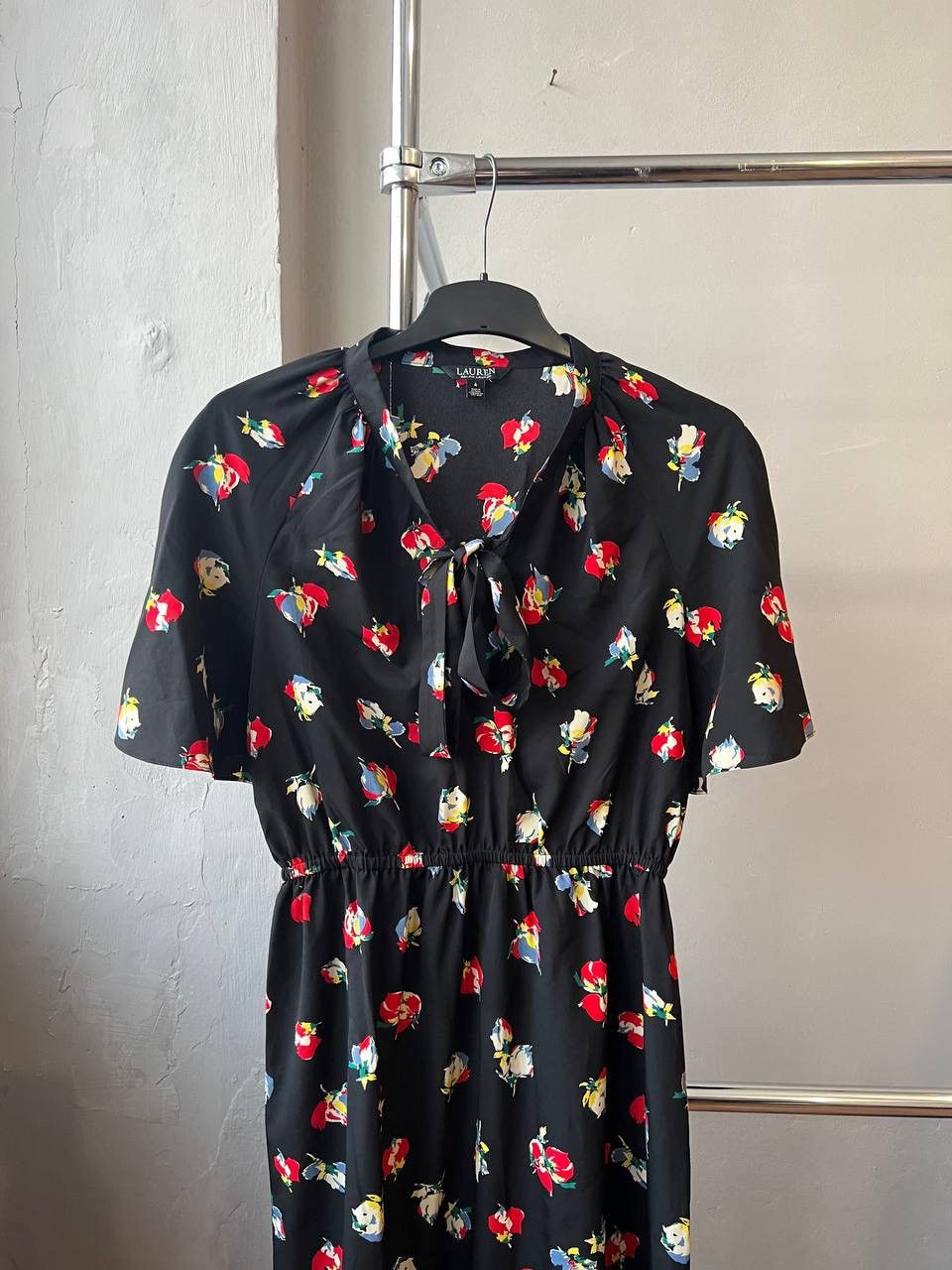 Lauren Ralph Lauren LAUREN RALPH LAUREN BLACK LABEL BLACK FLOWERS ART DRESS SZ 4 Size S / US 4 / IT 40 - 5 Thumbnail