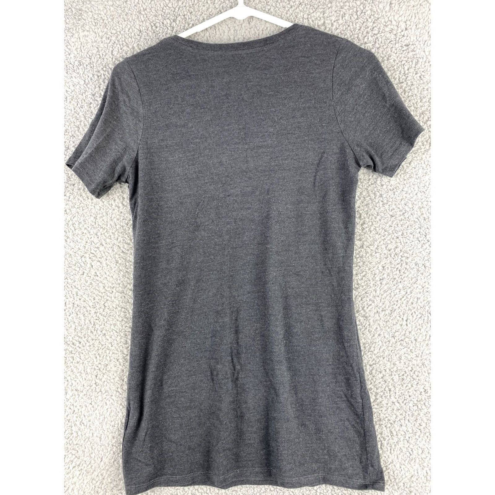 Nike Nike T-Shirt Women's XS Dark Gray V-Neck Top Blouse - 100% Cotton, Short Sleeve, Regular Fit, Tee Size XS / US 0-2 / IT 36-38 - 7 Thumbnail