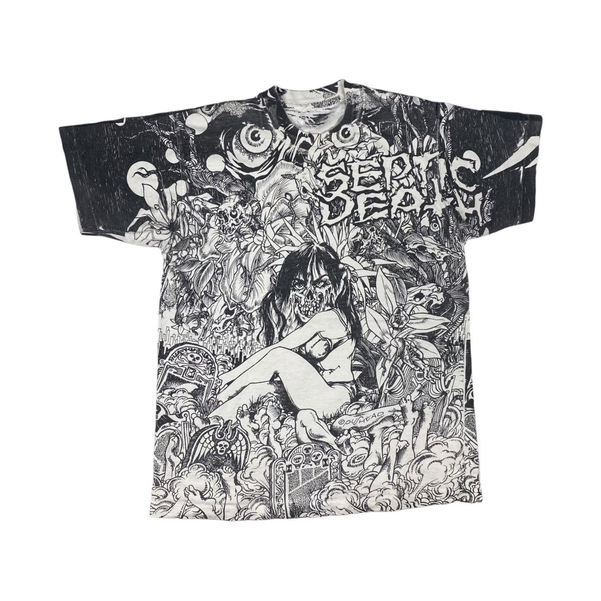 Band Tees Septic death - Pushead Kuroline ovp 1990 vtg shirt Size US XL / EU 56 / 4 - 1 Thumbnail