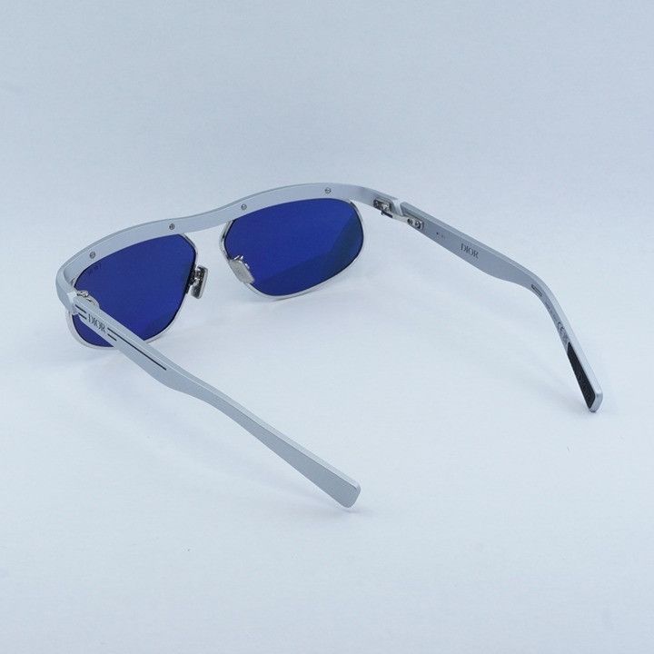 Dior Dior DIORIDER S1U F1B0 Sunglasses Silver Oval Frame Size ONE SIZE - 7 Thumbnail