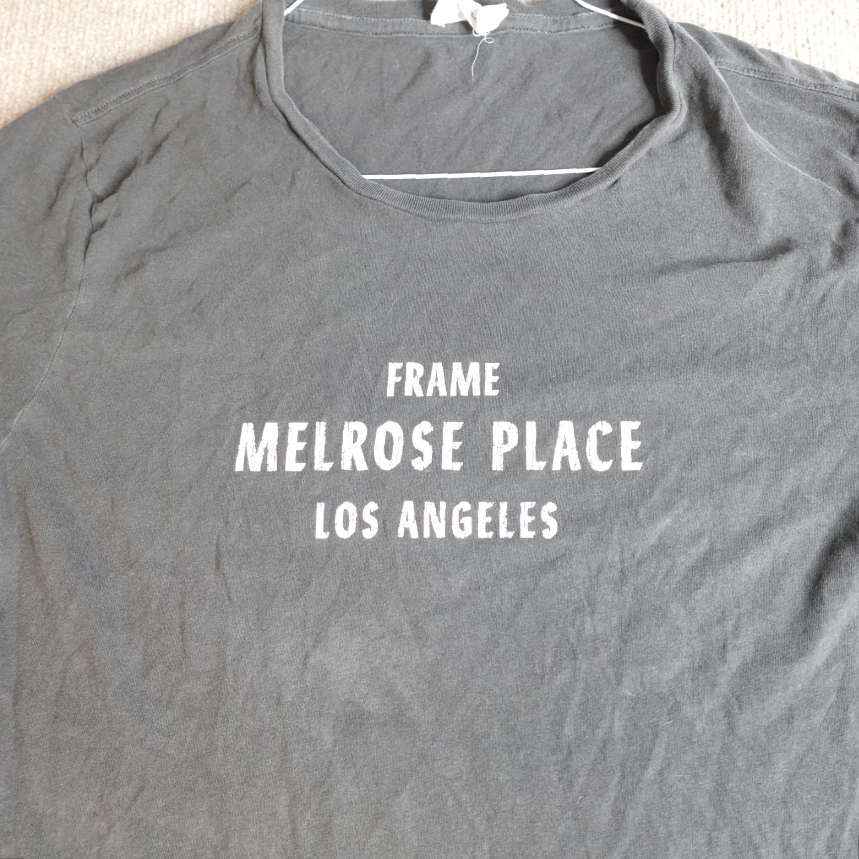 Frame Frame Mens Shirt L Gray Melorse Place Los Angeles Graphic Print Crew Neck Short Sleeve T-Shirt 2010-2019 Cotton Jersey Size US L / EU 52-54 / 3 - 2 Thumbnail