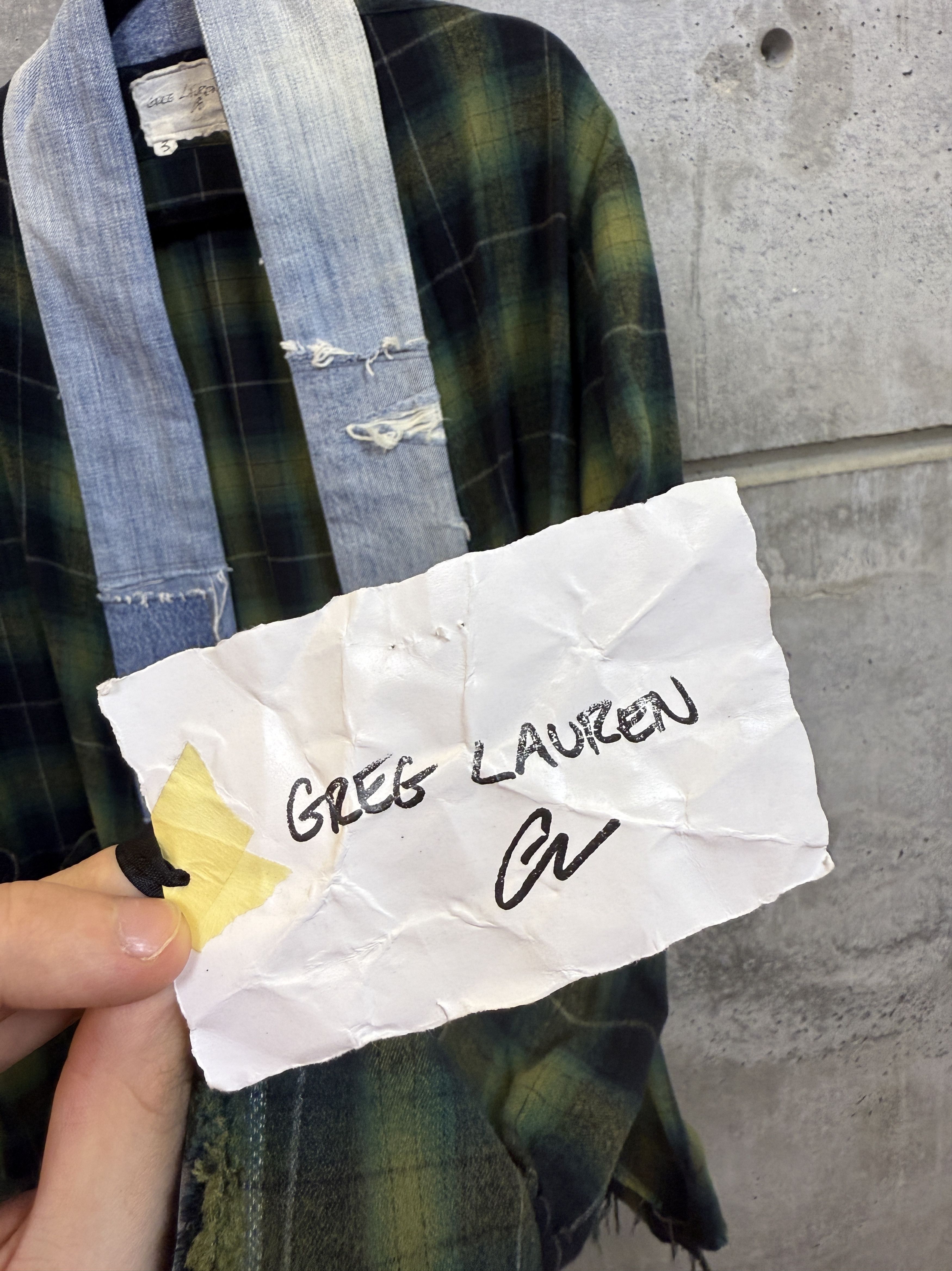 Greg Lauren $1000 Greg Lauren Green Plaid GL1 Kimono Size US L / EU 52-54 / 3 - 7 Thumbnail