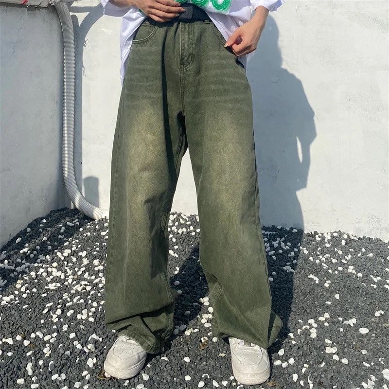 Vintage Jeans Baggy Frayed wide-leg retro Style Hip-hop Trousers | Grailed