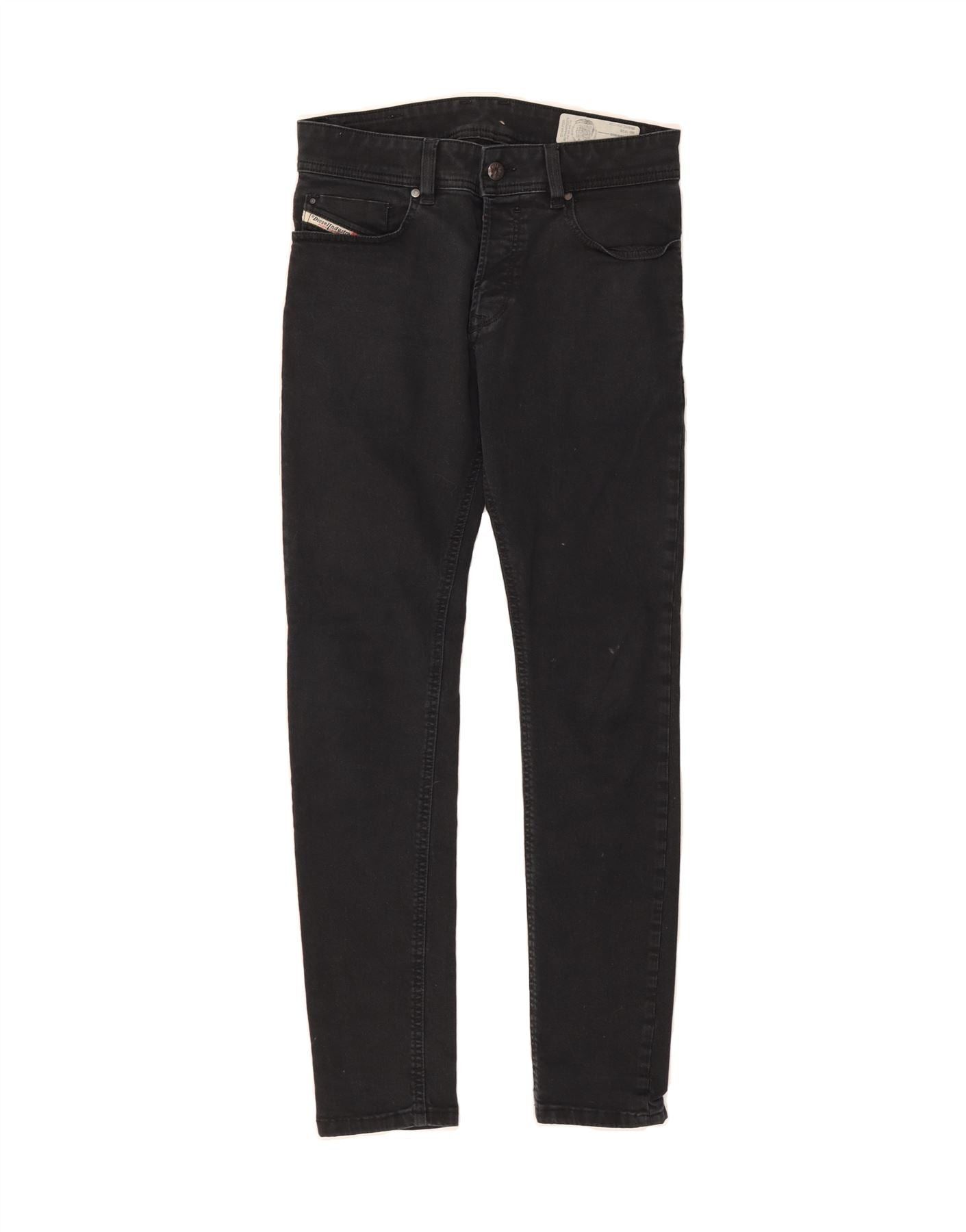 Diesel Womens Slim Skinny Jeans W28 L28 Black Cotton Size 42" / US 20 - 1 Thumbnail
