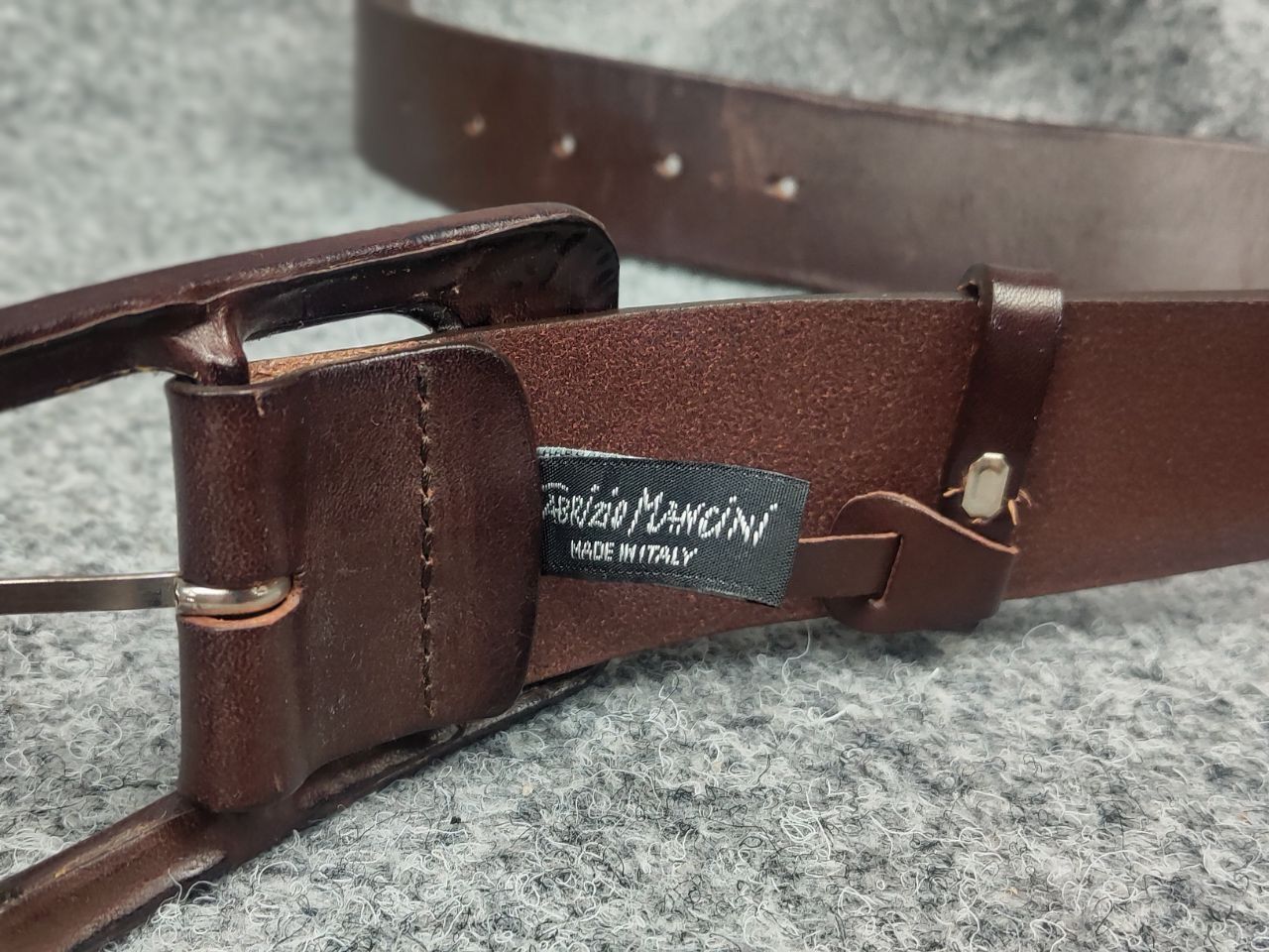 Other Fabrizio Mancini leather Itali Classic Brown Vintage Belt Size ONE SIZE - 13 Thumbnail