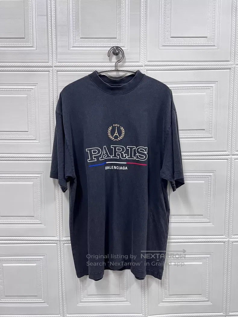 Balenciaga Balenciaga Eiffel Tower and wheat ear embroidered water-wa Size US S / EU 44-46 / 1 - 1 Thumbnail