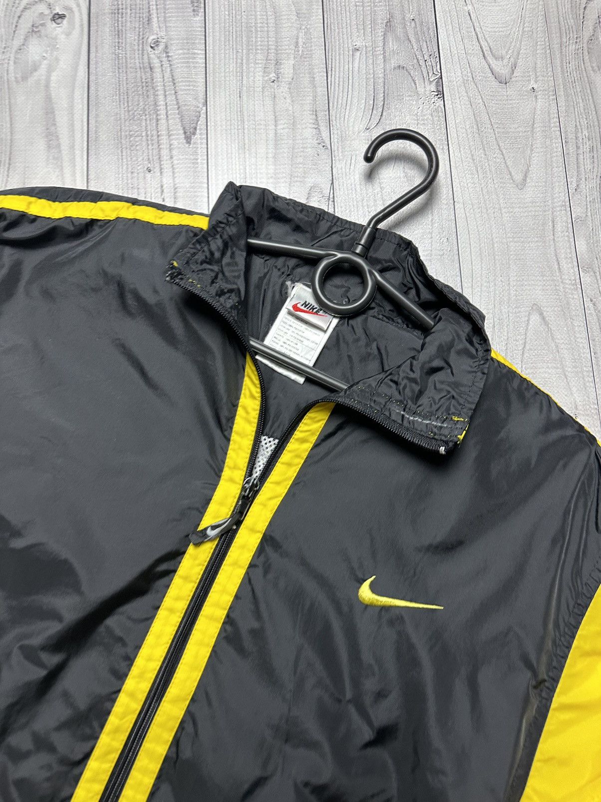 Nike × Vintage Vintage Nike track jacket big logo size Xs Yellow/ Black Size US XS / EU 42 / 0 - 4 Thumbnail