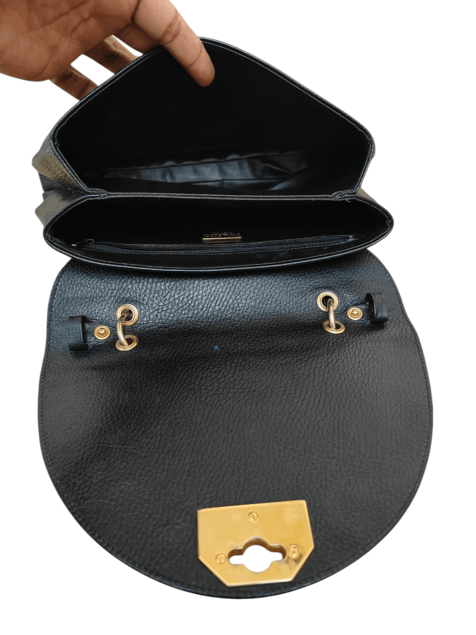 Nina Ricci 💥LAST CALL💥 Vintage Nina Ricci Black Leather Handbag Size ONE SIZE - 7 Thumbnail