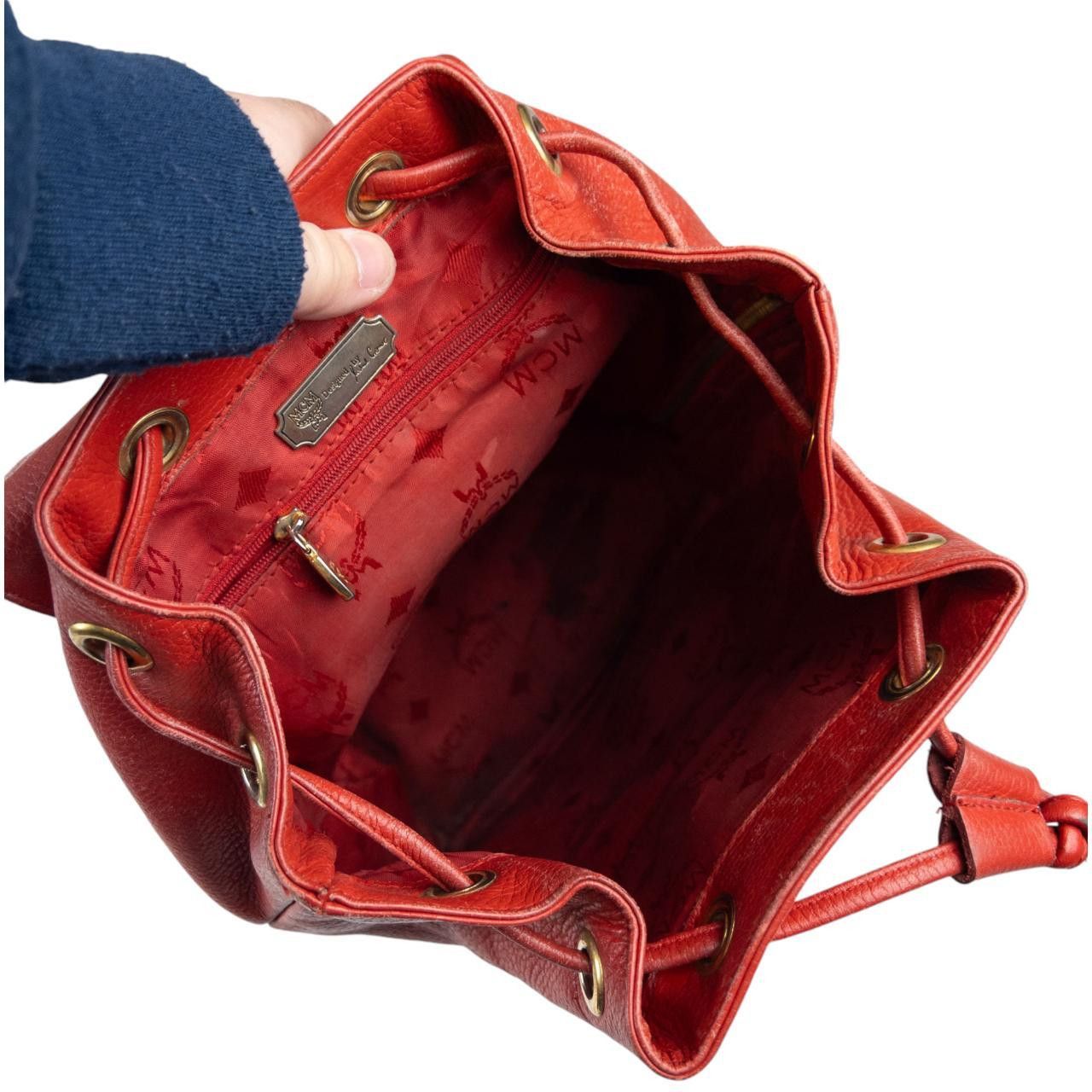 MCM Vintage MCM Leather Backpack Size ONE SIZE - 3 Thumbnail