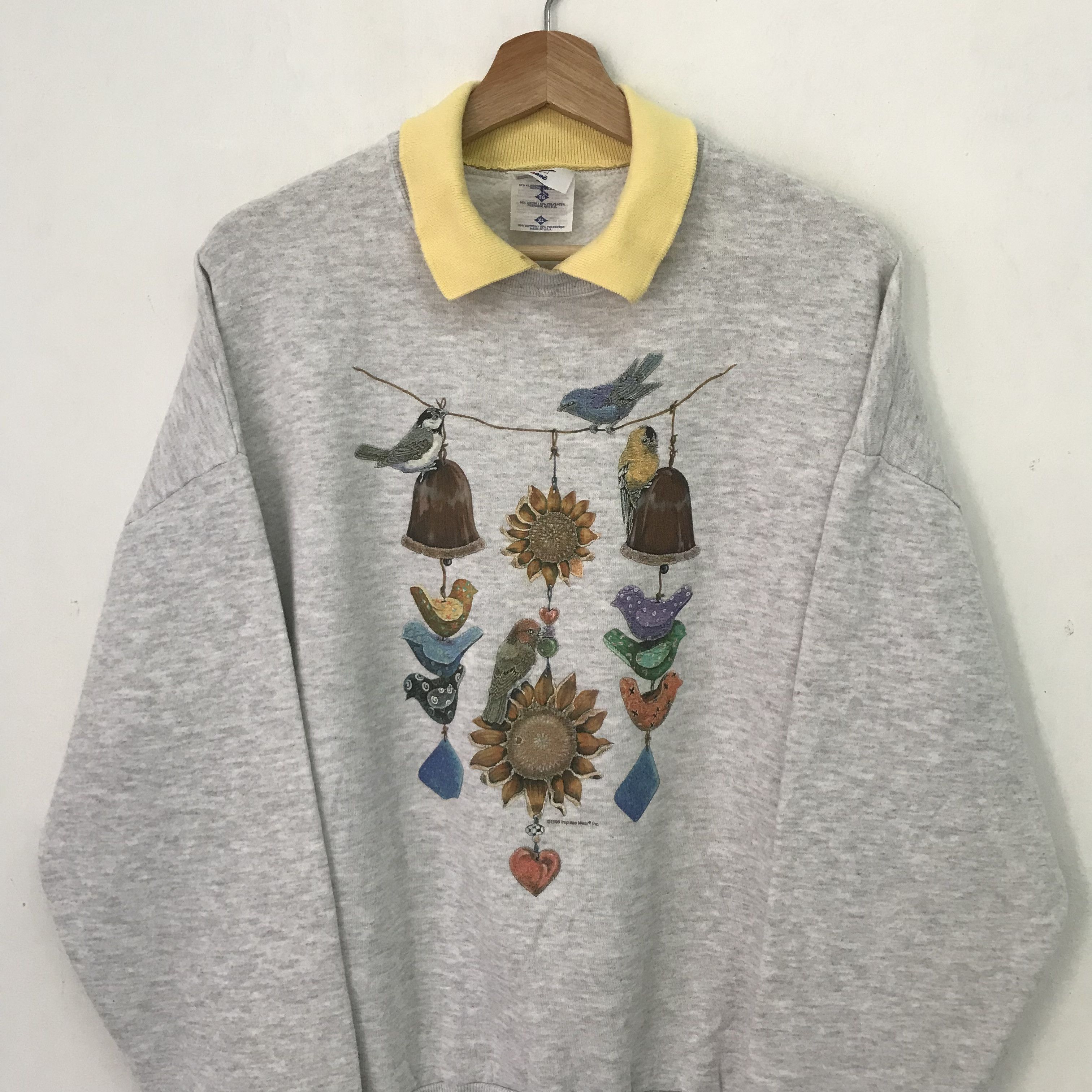 Vintage Vintage Cardinal Bird Graphic Gray Sweatshirt - 624 Size US L / EU 52-54 / 3 - 3 Thumbnail