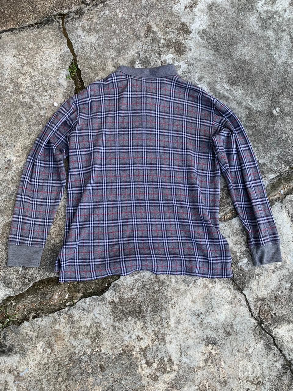 Burberry Vtg Burberrys Check Nova Polo Long Sleeve Size US M / EU 48-50 / 2 - 2 Thumbnail