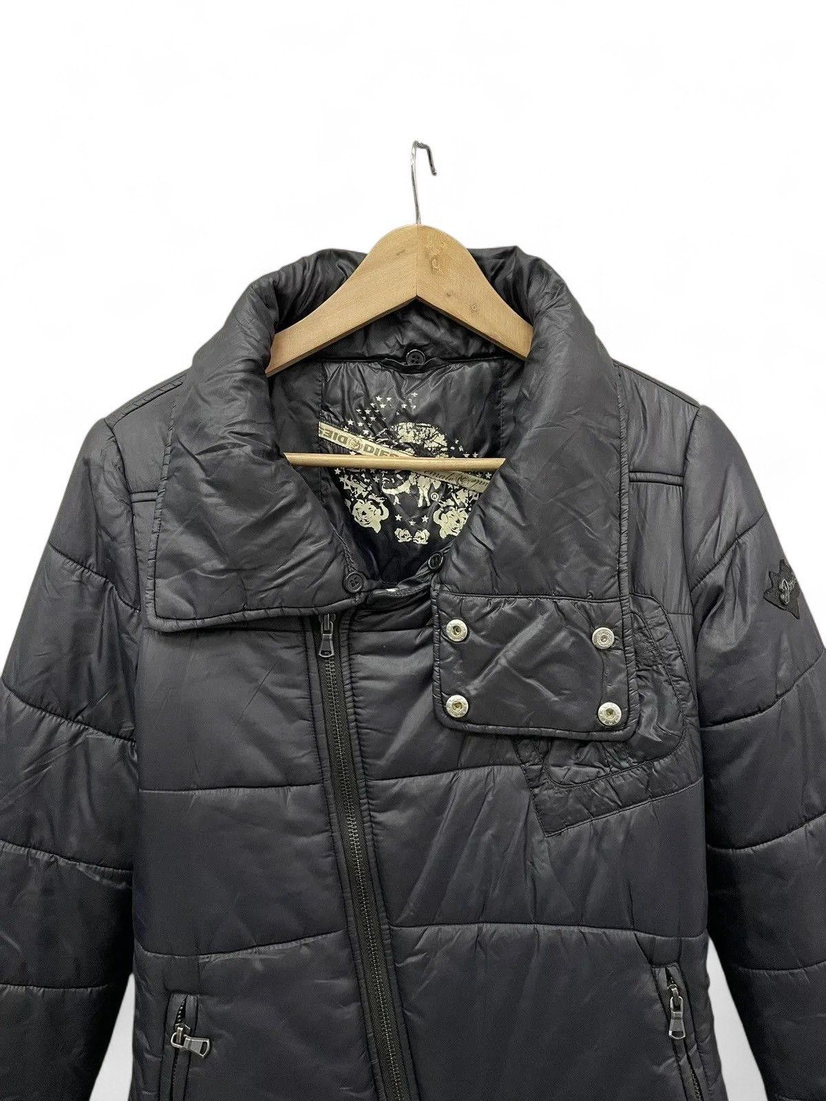 Diesel Diesel Black Puffer Jacket Asymmetrical Zip Moto Size S / US 4 / IT 40 - 2 Thumbnail