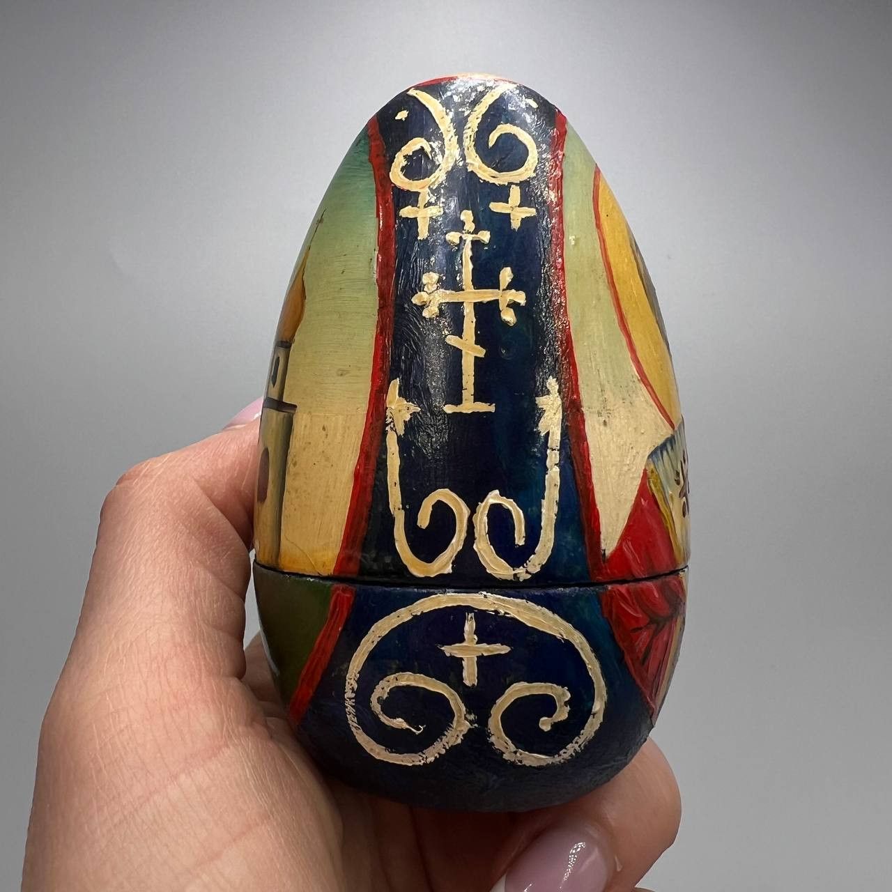 Vintage Vintage Wooden Egg Box Icon St Nicholas Church Size ONE SIZE - 3 Thumbnail