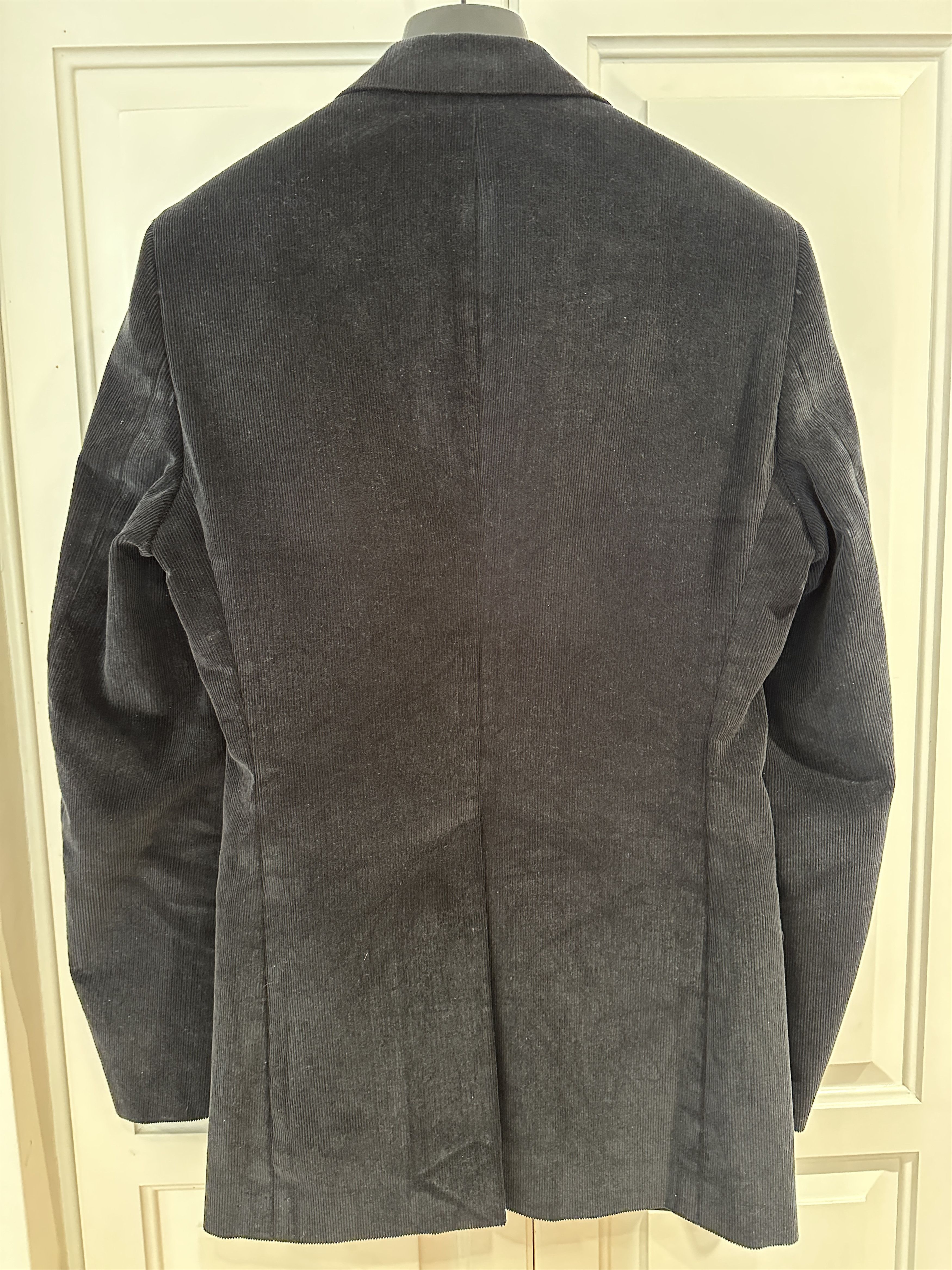 Dior DIOR HOMME HEDI SLIMANE BLACK COTTON CORDUROY SUIT SZ 46 Size 46R - 3 Thumbnail