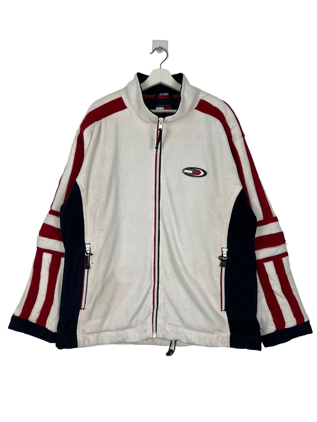 Tommy Hilfiger × Vintage 🔥 90s VINTAGE TOMMY HILFIGER FLEECE JACKET Size US L / EU 52-54 / 3 - 2 Thumbnail