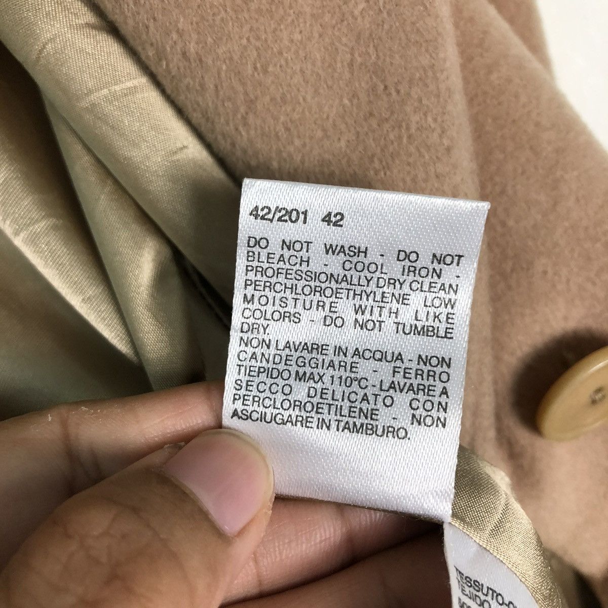Japanese Brand 🔥VINTAGE LONG JACKET WOOL HERRINGBONE MAX MARA Size M / US 6-8 / IT 42-44 - 20 Thumbnail