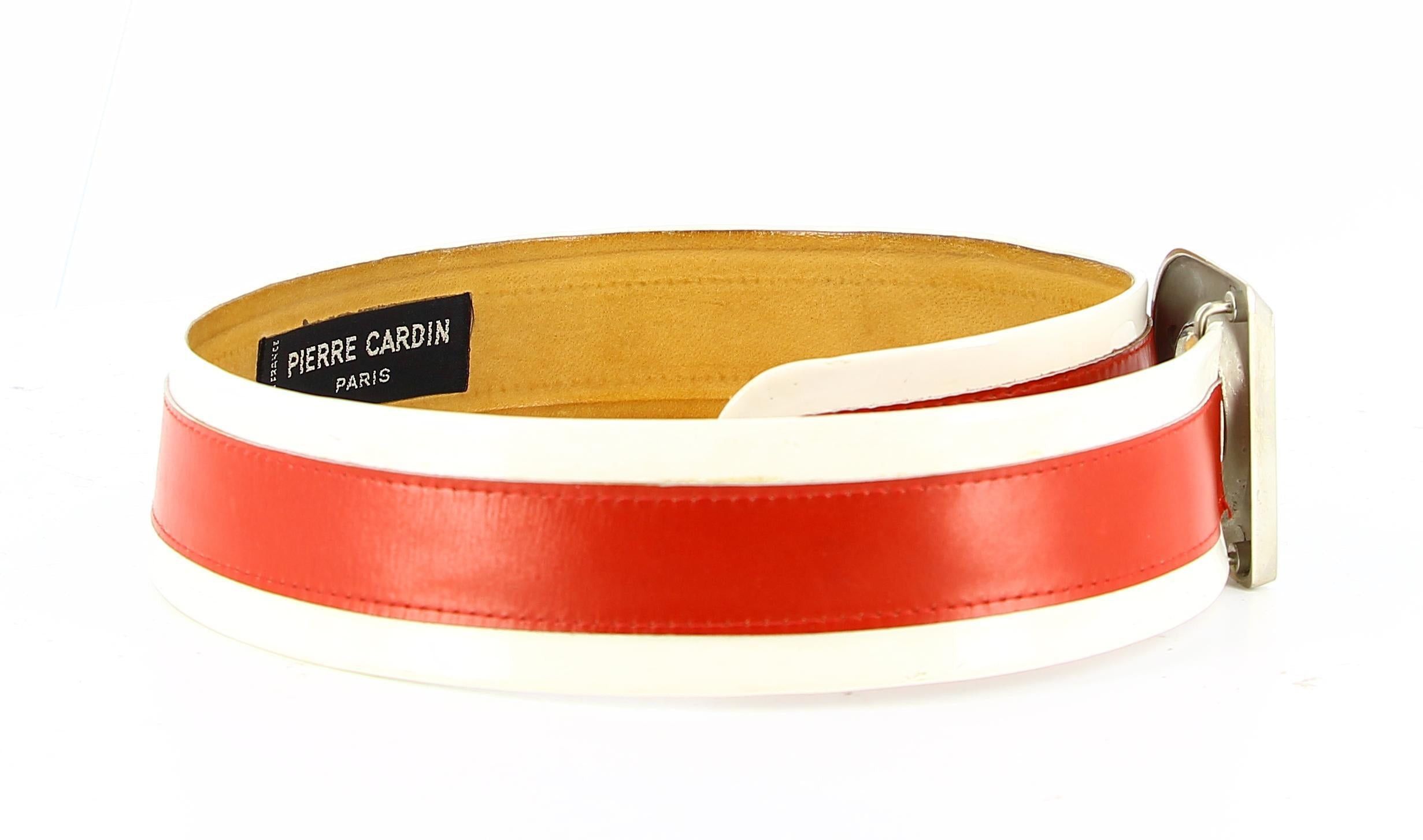 image of Vintage Pierre Cardin 1960's Space Age Belt in Red, Women's