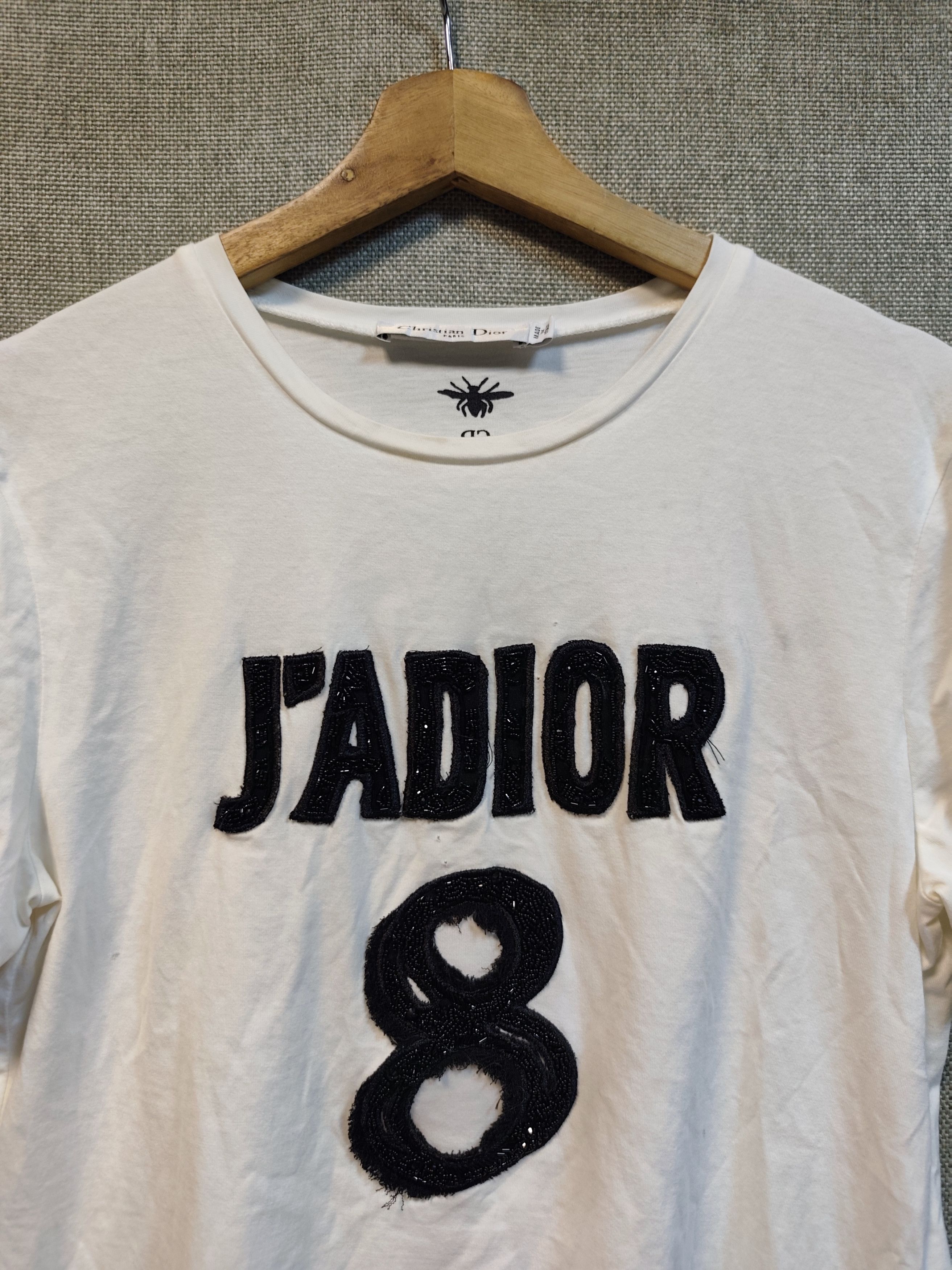 Dior ​Christian Dior "J'Adior 8" Bee Embroidery T-Shirt Size S / US 4 / IT 40 - 2 Thumbnail