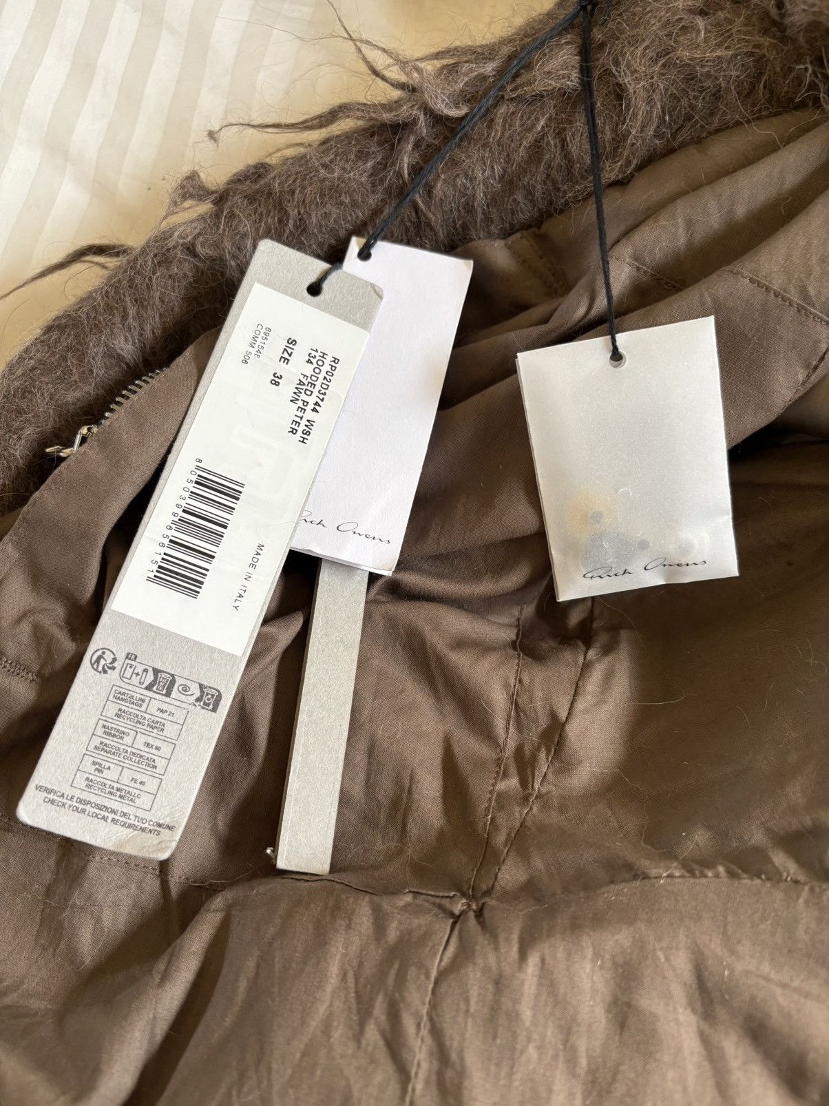 Rick Owens Peter OVERSIZED alpaca & Silk Felt Hooded jacket Size XS / US 0-2 / IT 36-38 - 6 Thumbnail