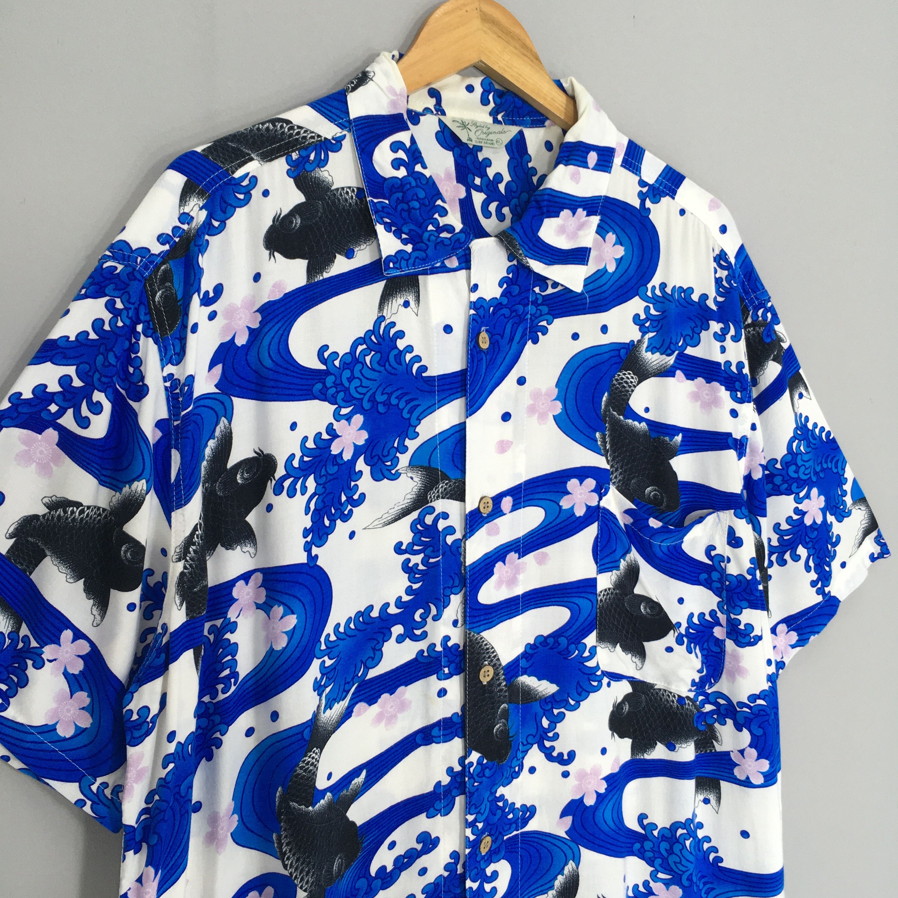 Sun Surf Vintage Hawaiian Japanese Gold Fish Rayon Shirt XXLarge Size US XXL / EU 58 / 5 - 3 Thumbnail