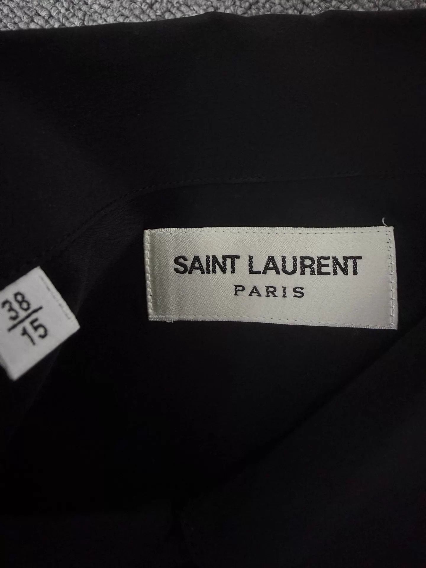 Saint Laurent Paris Saint Laurent Paris Man’s Black Shirts 38-15 S Size US S / EU 44-46 / 1 - 4 Thumbnail