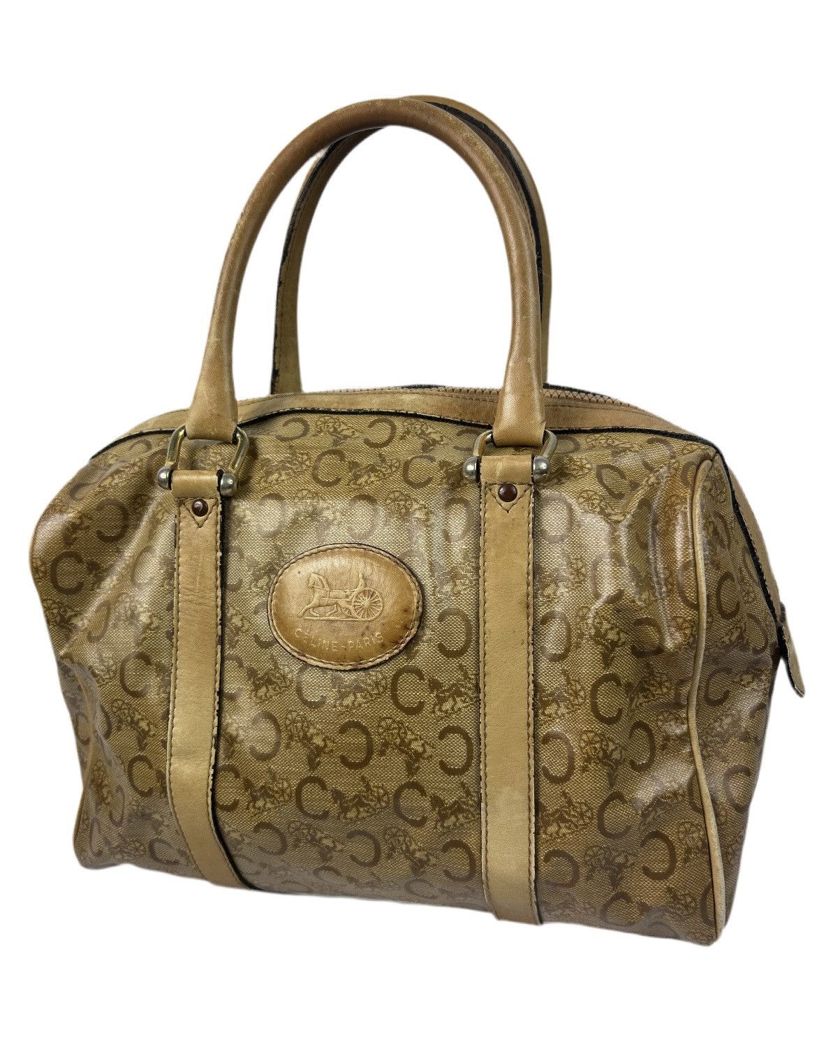 Celine Celine Macadam Leather Boston Bag Size ONE SIZE - 1 Thumbnail