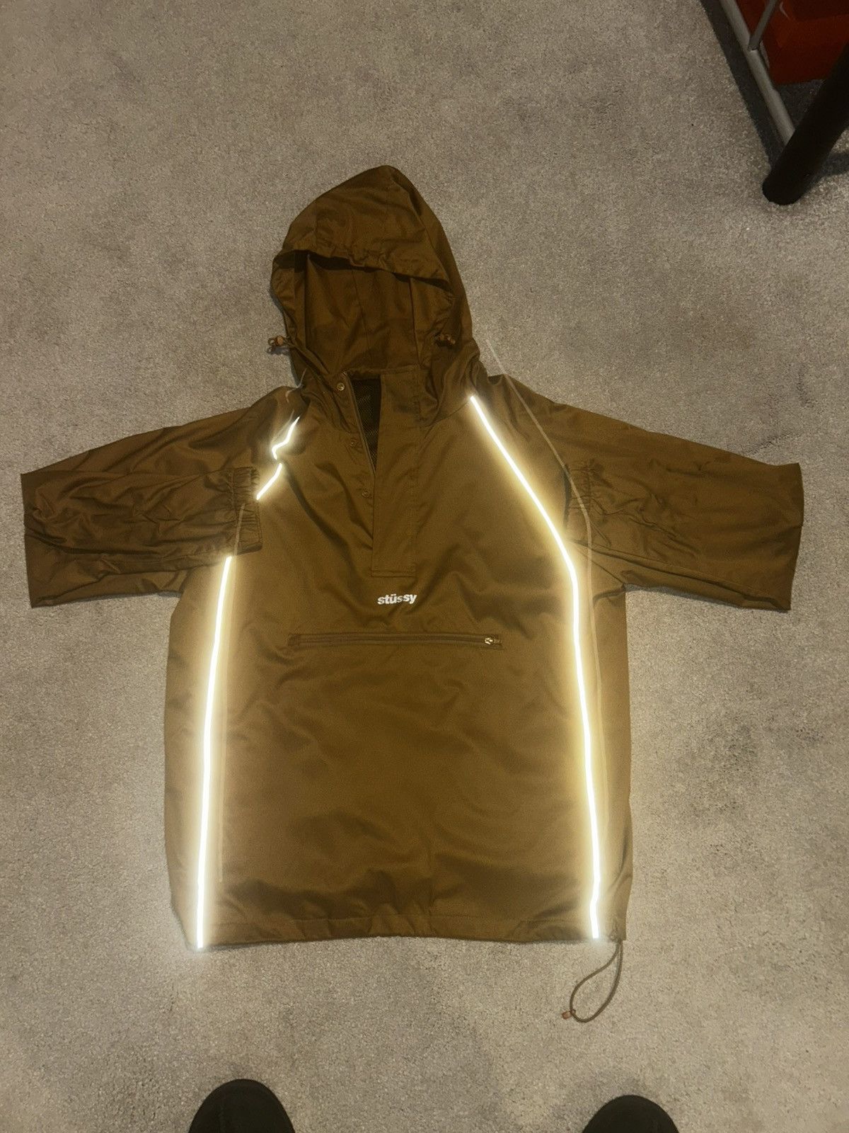Stussy Stussy SpellOut 1/4 Zip Hooded Smock Jacket anorka jacket Size US S / EU 44-46 / 1 - 2 Thumbnail