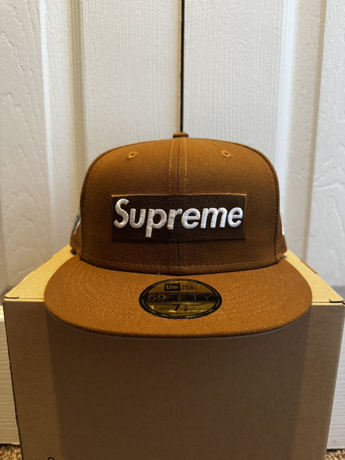New Era × Supreme Supreme S Logo New Era Devil Hat Brown 8 | Grailed